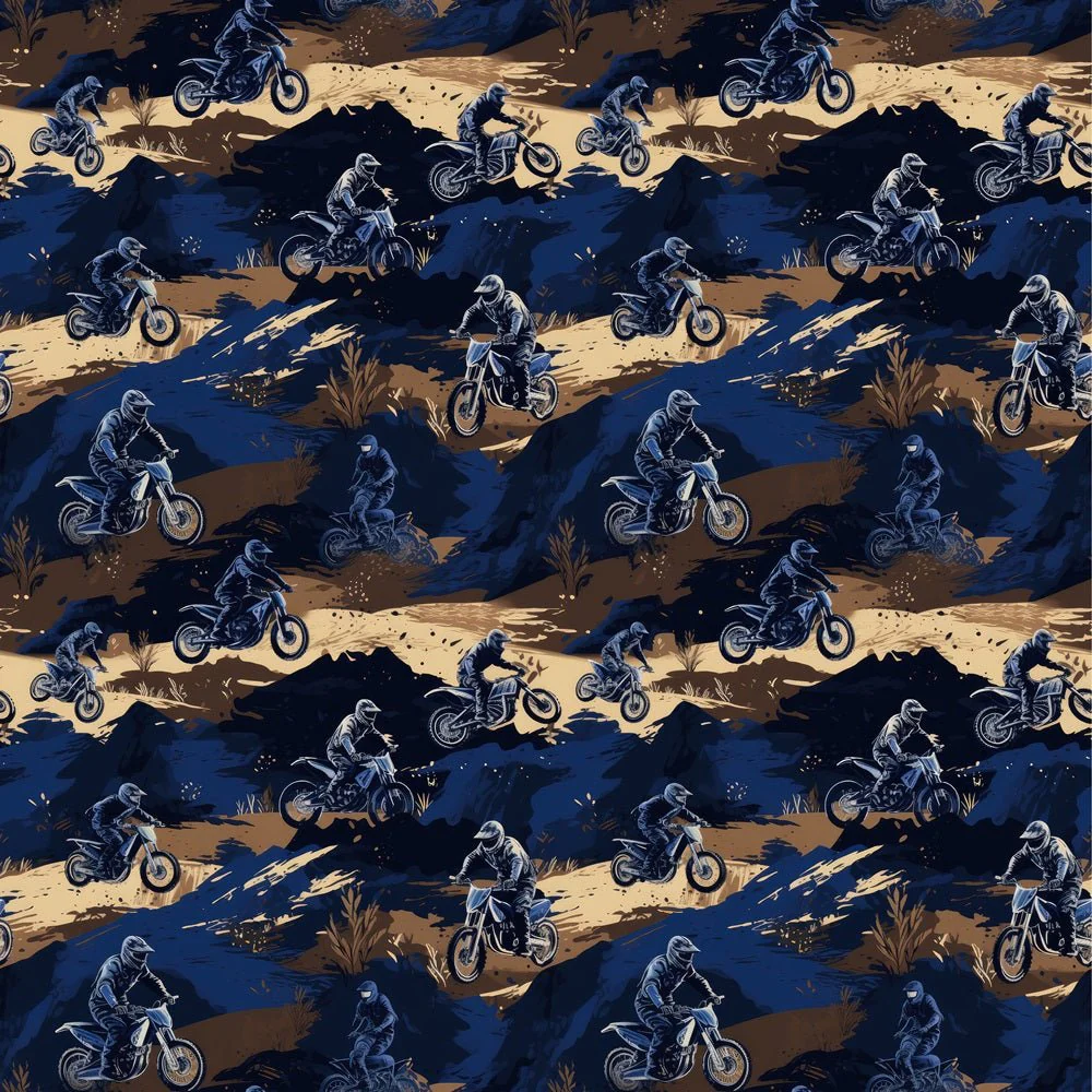 Dirt Bike Racing Fabric