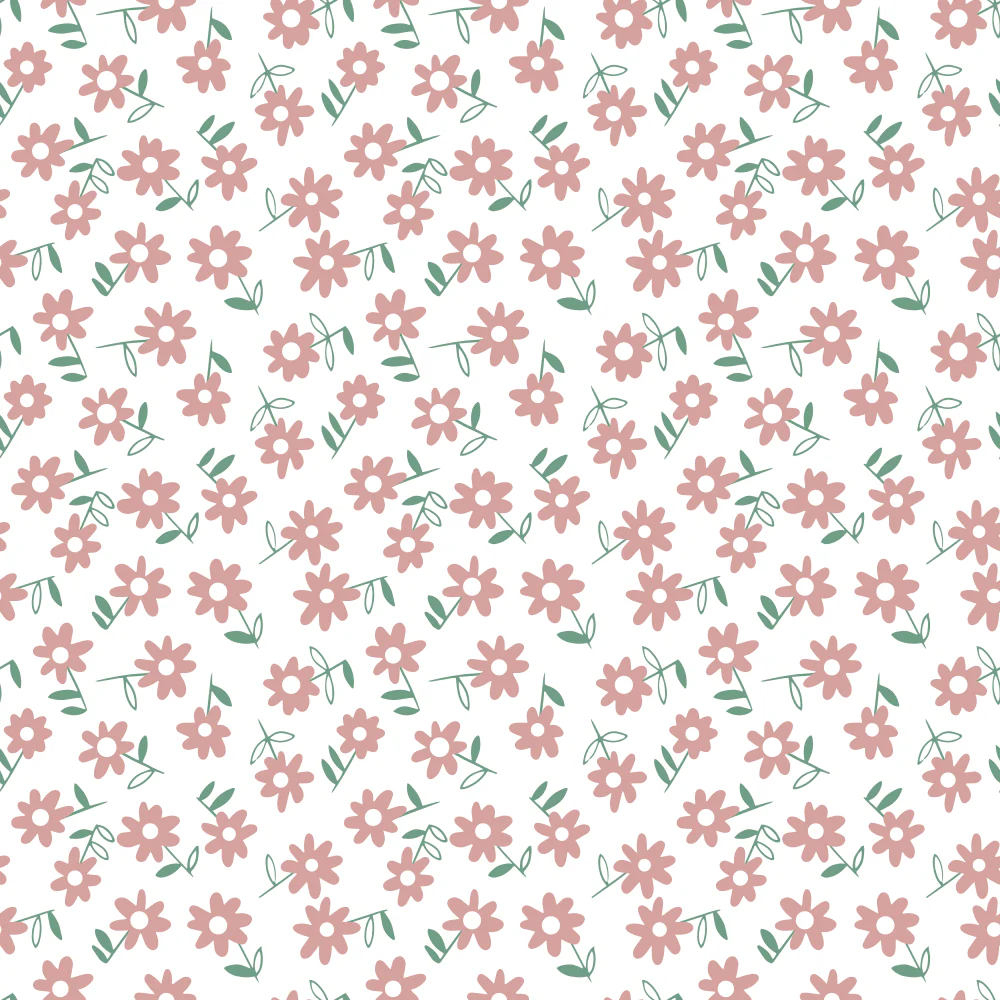 Ditsy Meadows Fabric - Rose Gold