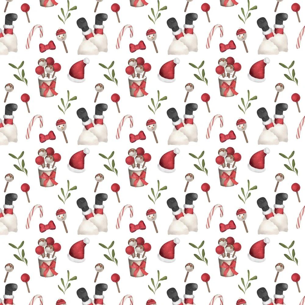 Diving Into Christmas Treats Fabric - White