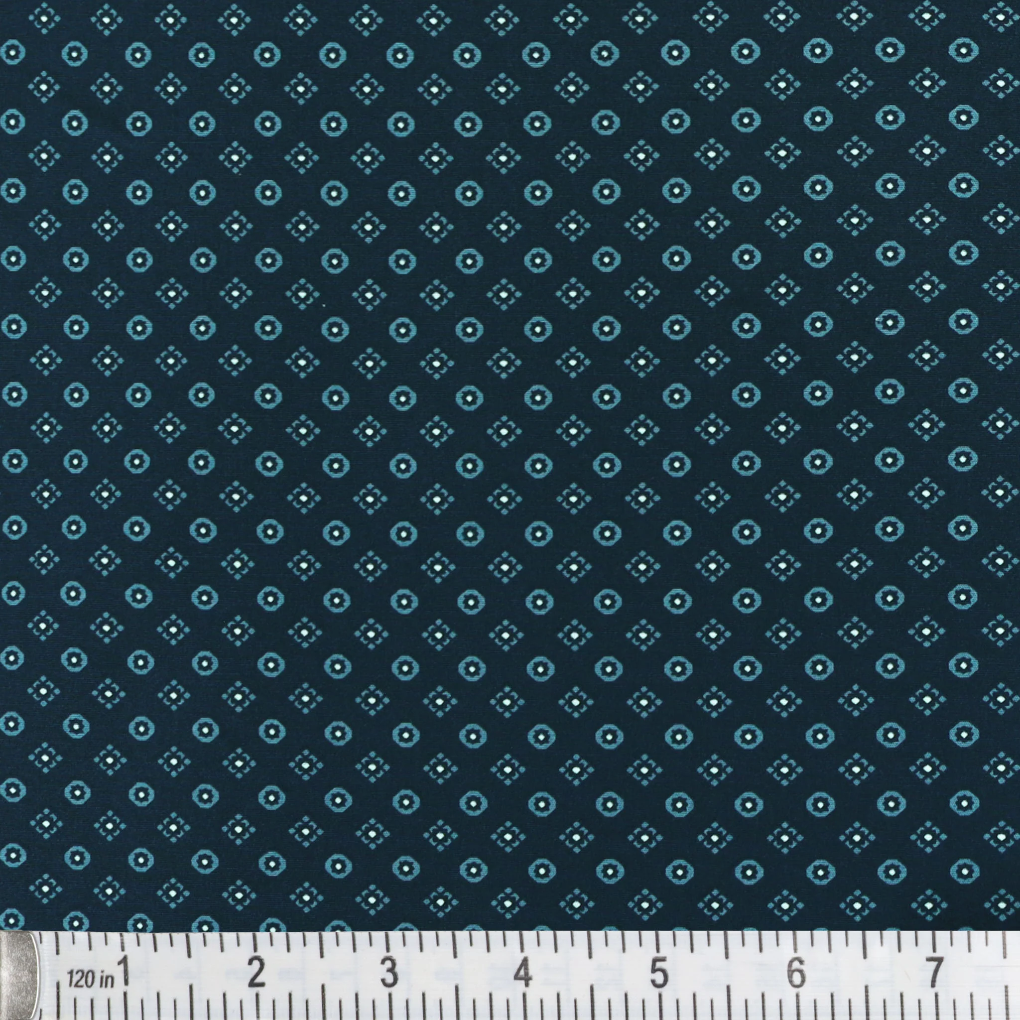 Documentaries Fabric Collection - Diamond Calico Navy - Image 2