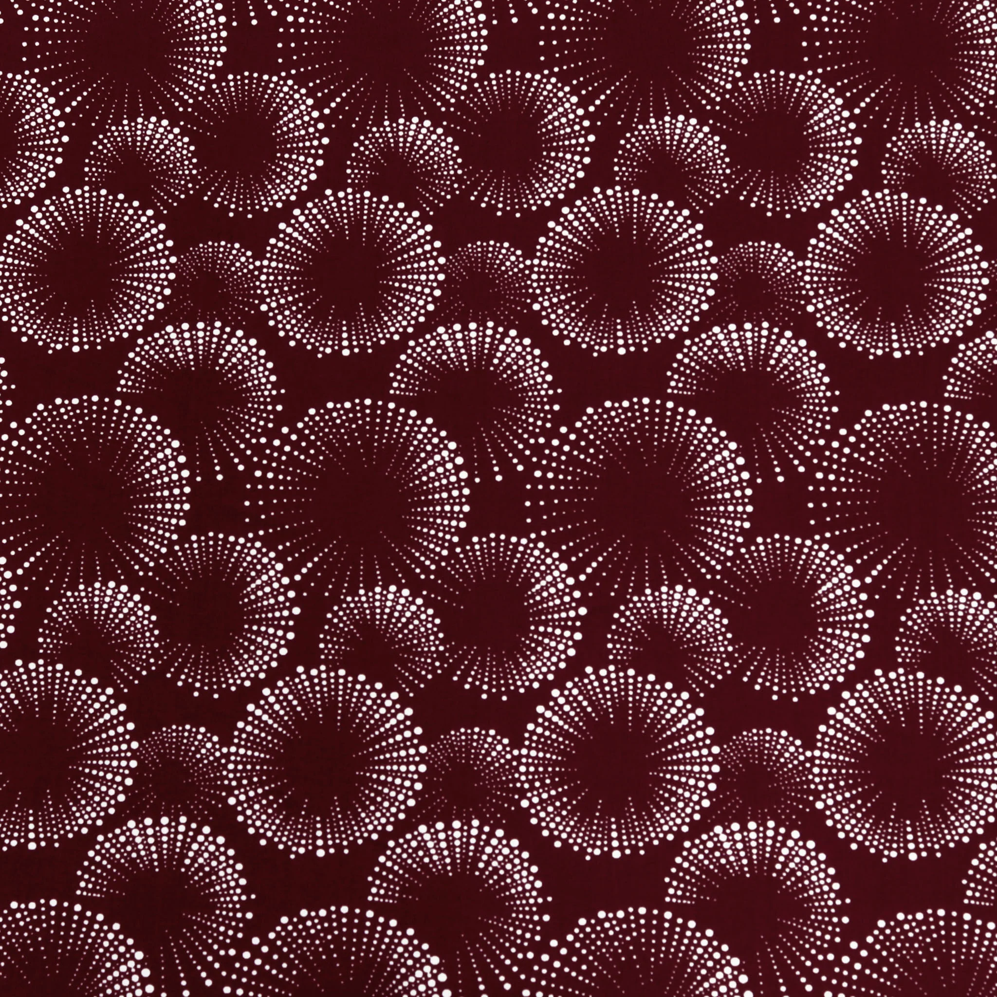 Documentaries Fabric Collection - Starburst Dots Claret/White
