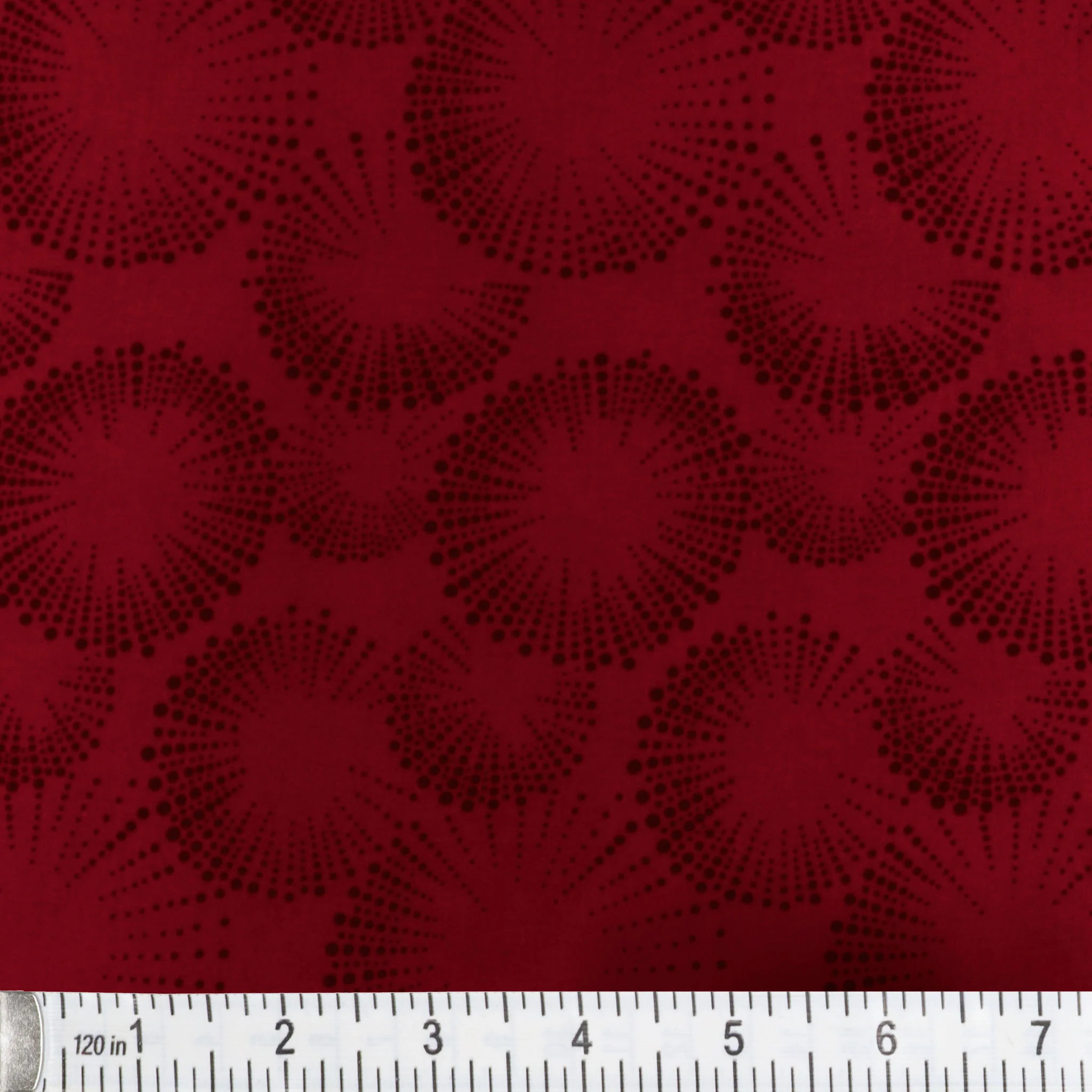 Documentaries Fabric Collection - Starburst Dots True Red - Image 2