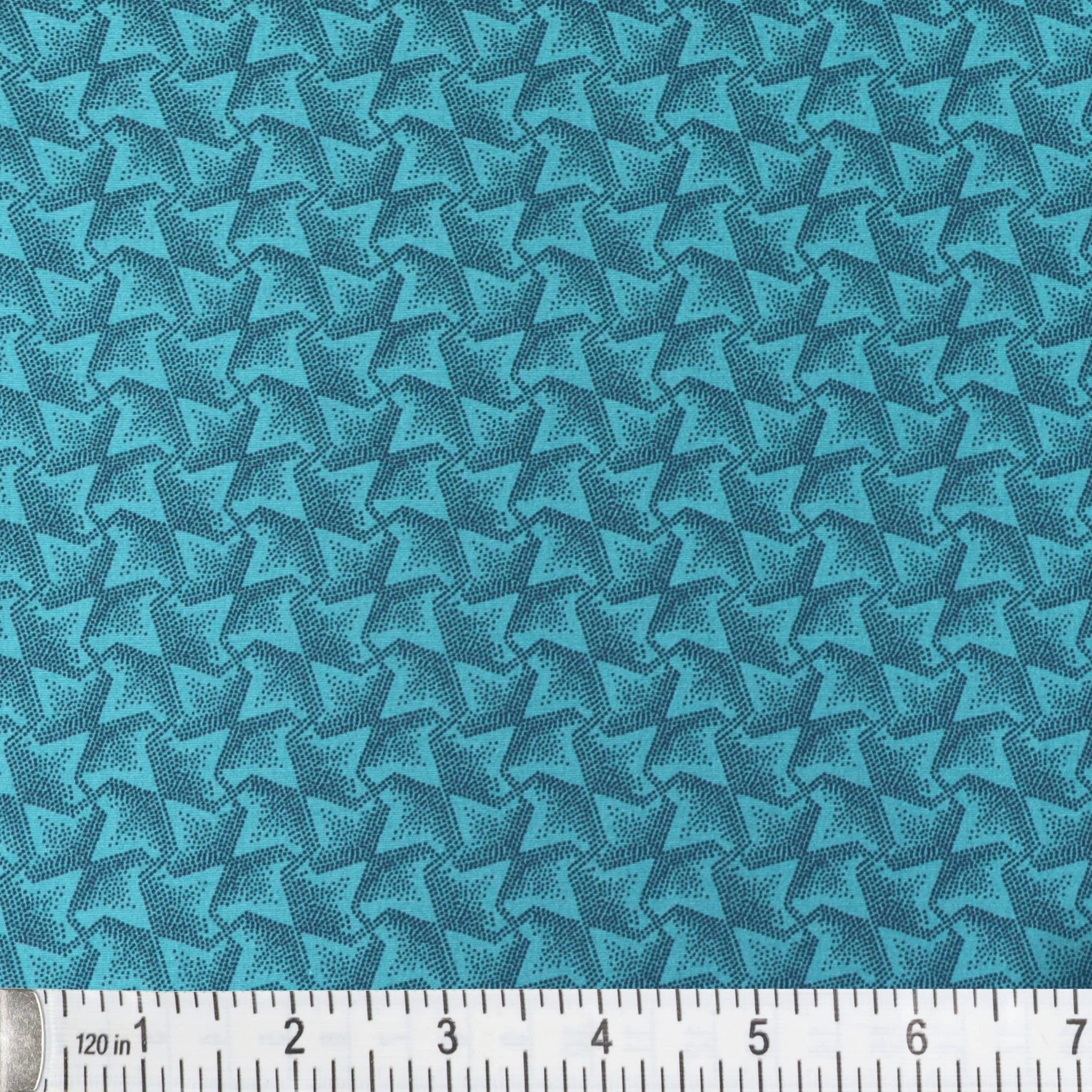 Documentaries Fabric Collection - Wave Geo Denim Blue - Image 2