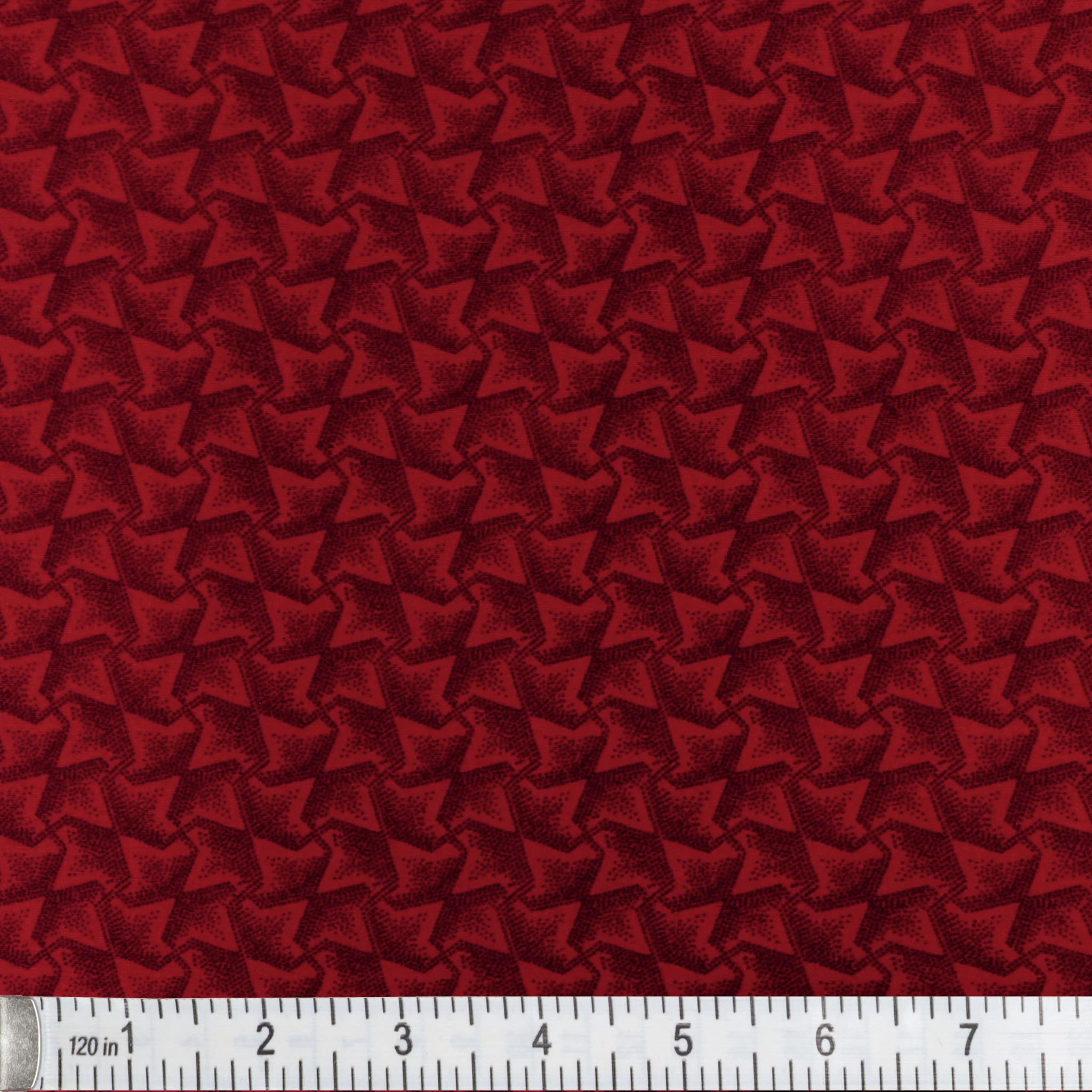 Documentaries Fabric Collection - Wave Geo True Red - Image 2
