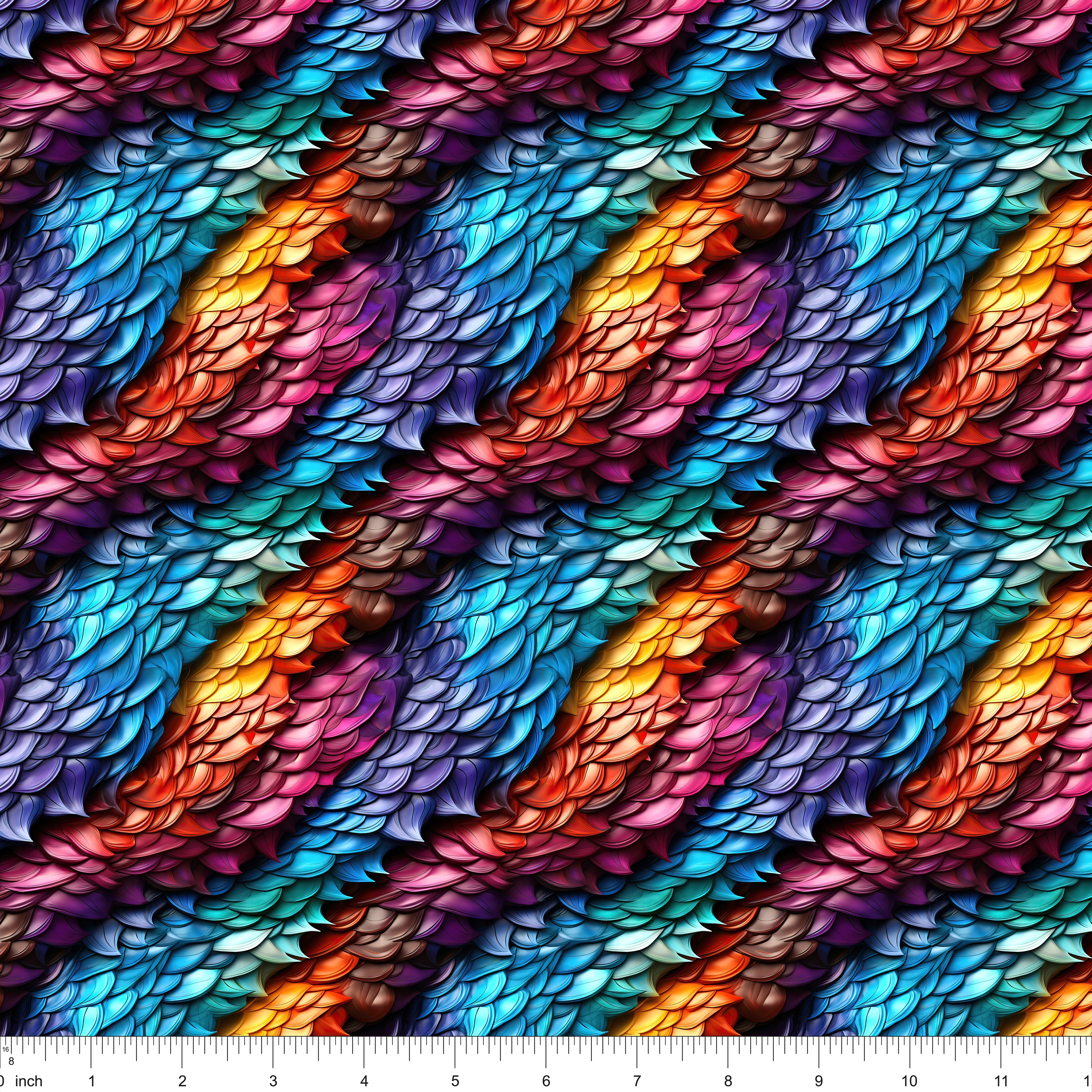 Dragon Scales Pattern #3 Fabric - Image 2