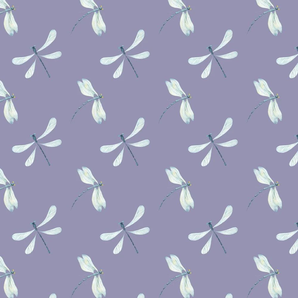 Dragonfly Fabric - Purple