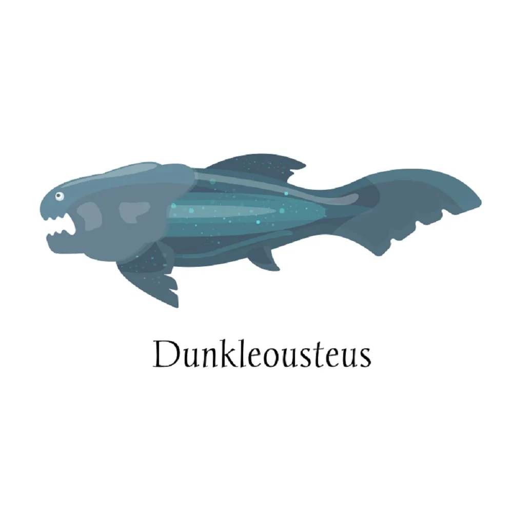 Dunkleousteus Dinosaur Fabric Panel