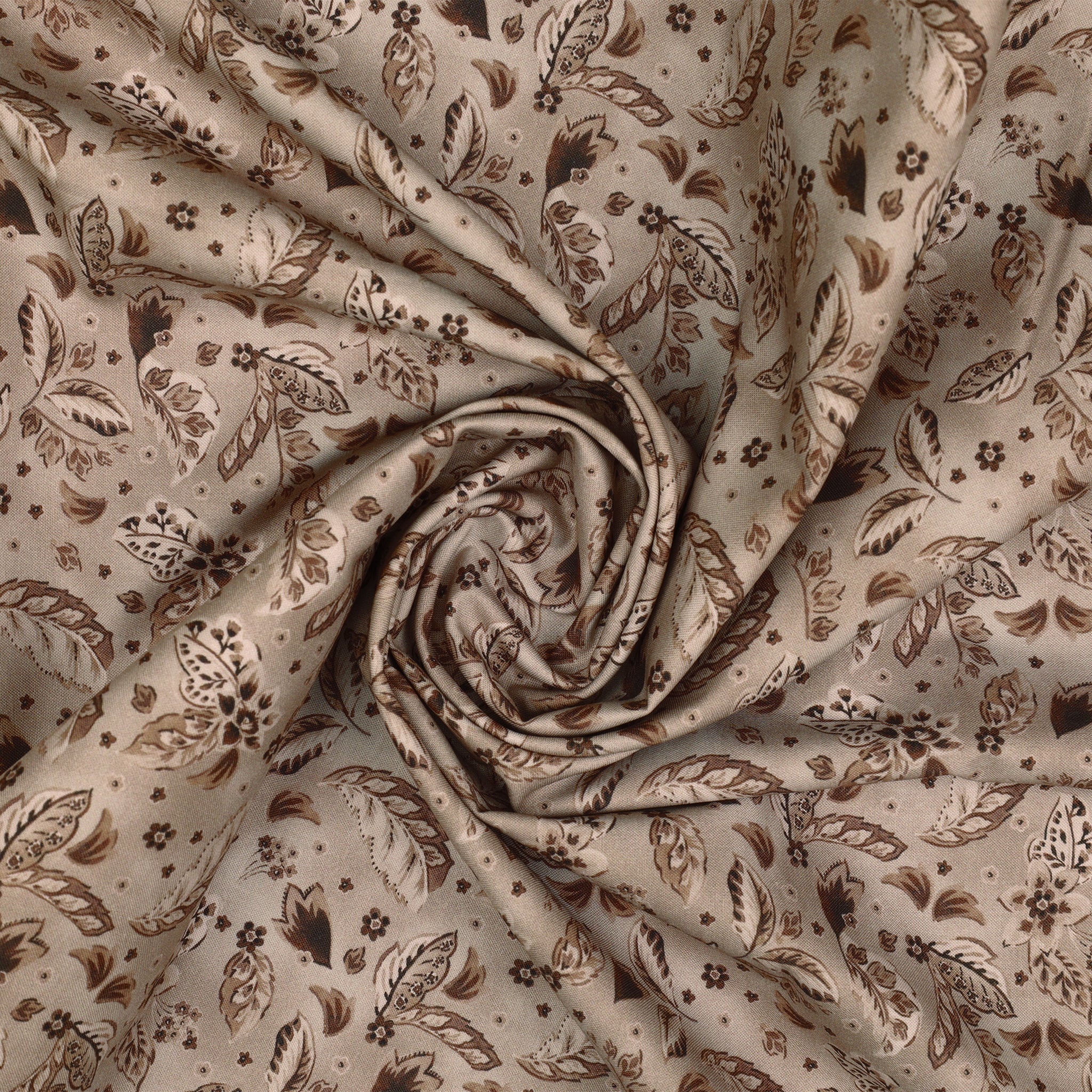 Dwell Fabric Collection - Plush Paisleys Greige - Image 2
