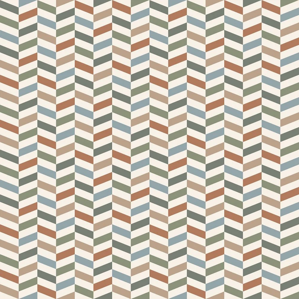 Earthy Tones Chevron Fabric