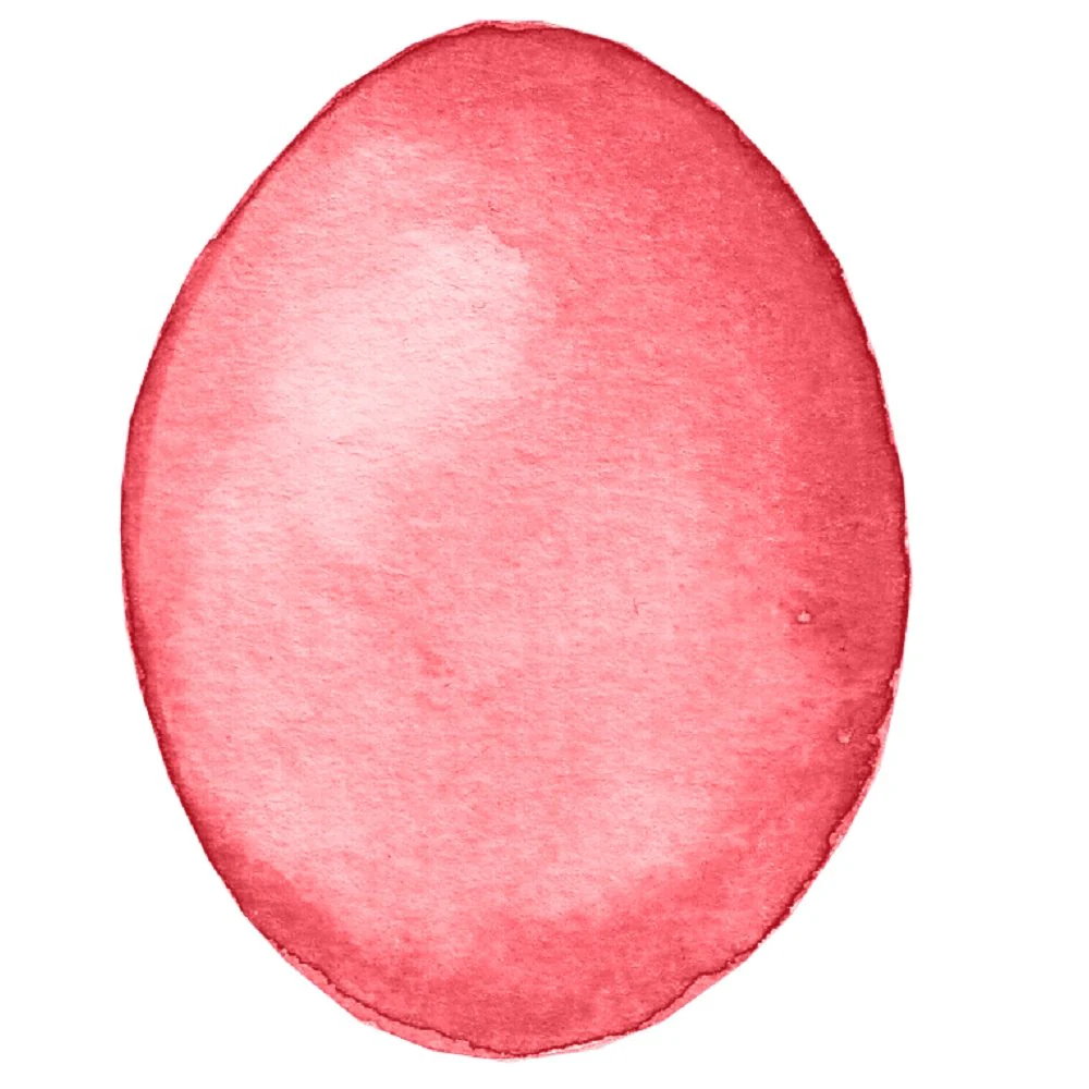 Easter Egg Fabric Panel - Red