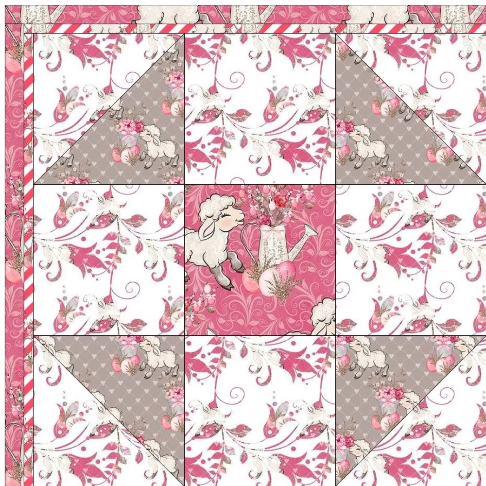 Easter Lamb Quilt Kit - 61 1/2" x 73 1/2" - Image 3