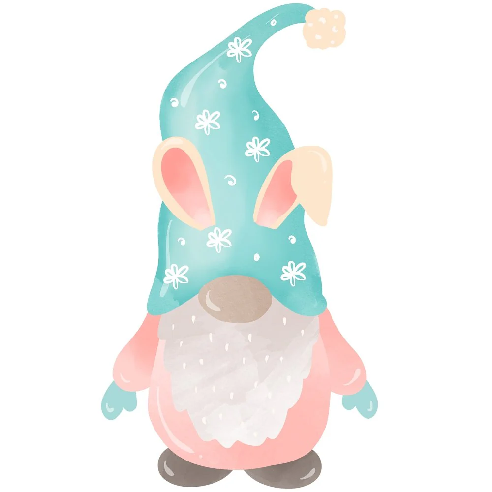 Easter Rainbow Gnomes #1 Fabric Panel
