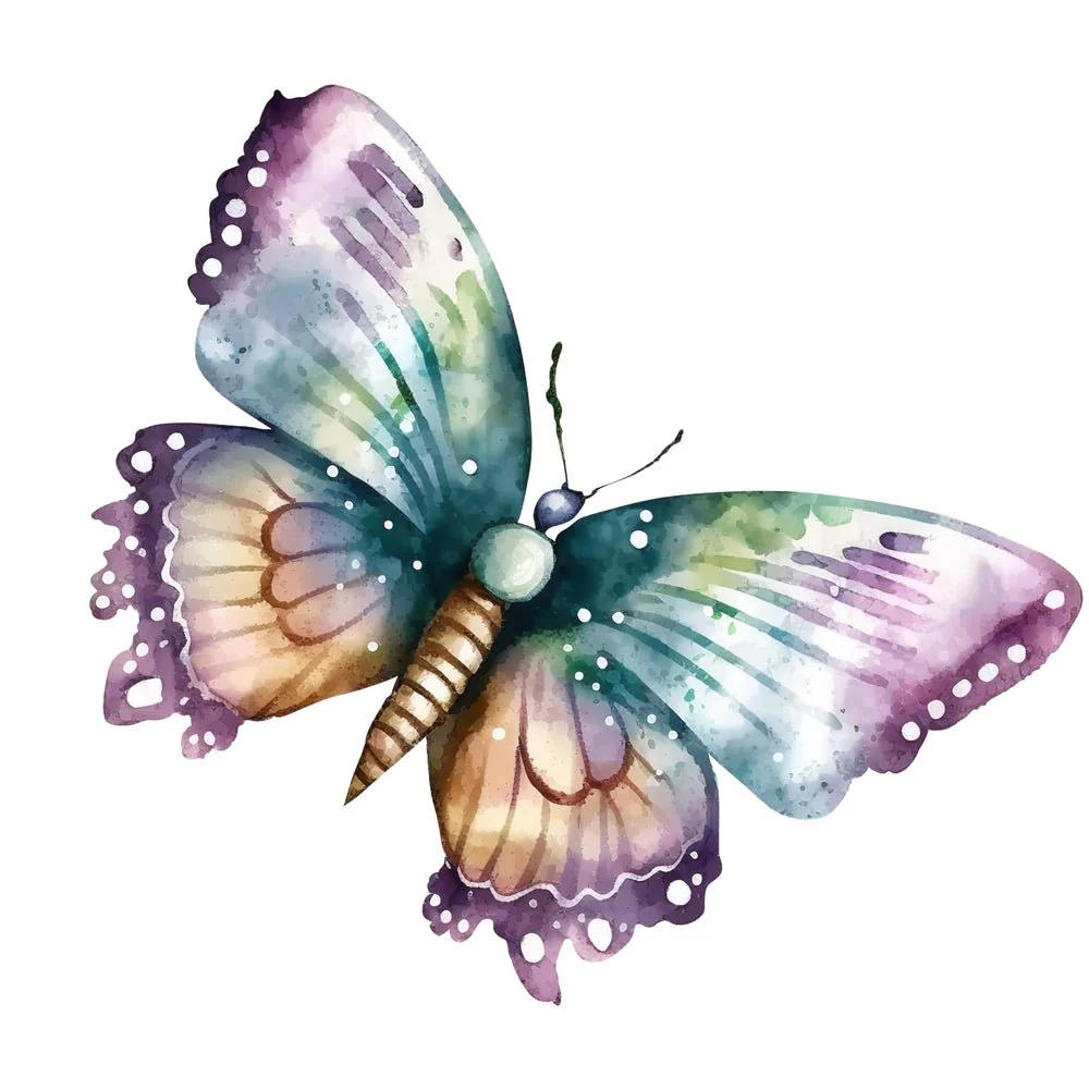 Elegant Butterfly Scene #5 Fabric Panel