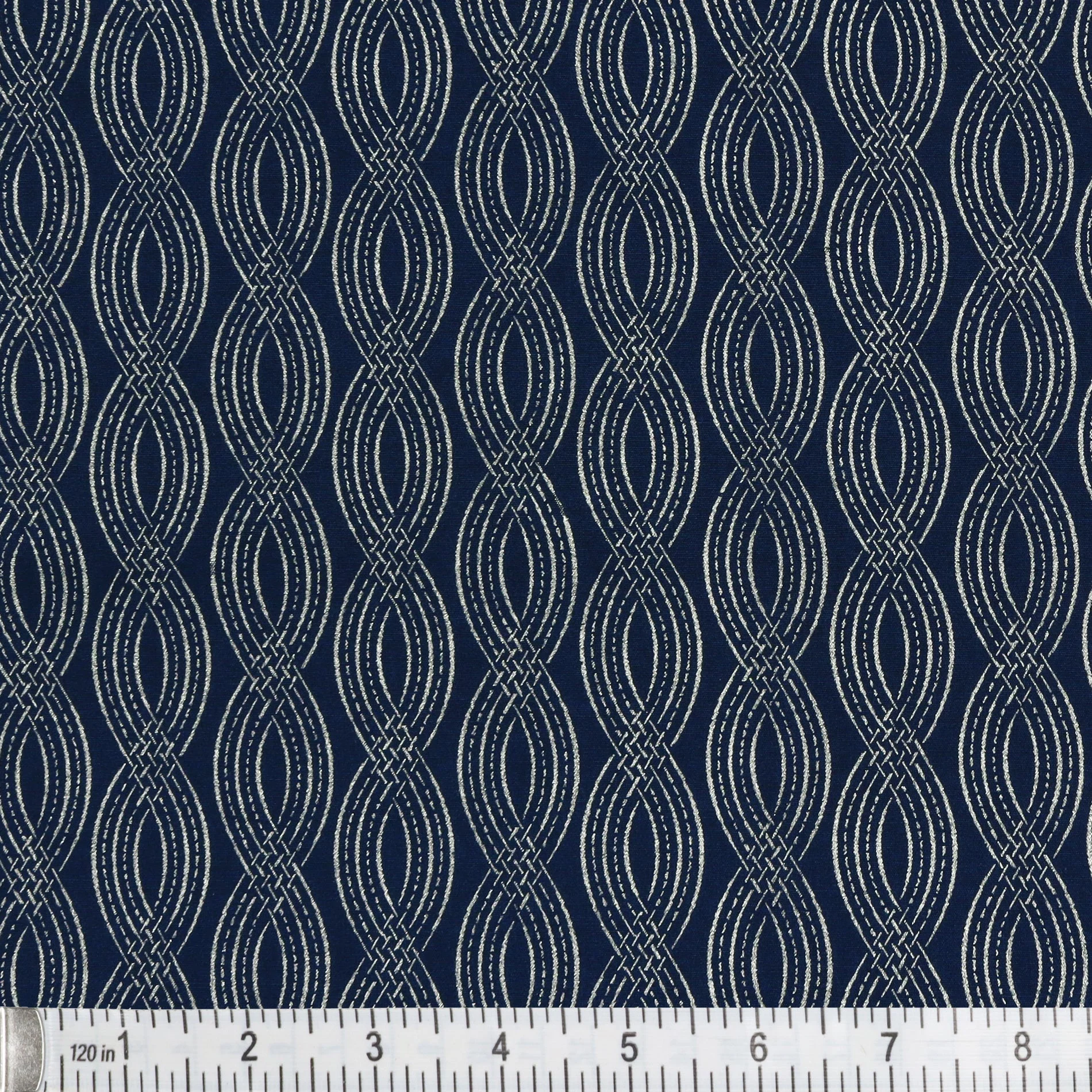 Elegant Keepsakes Fabric Collection - Ribbons Navy - Image 2
