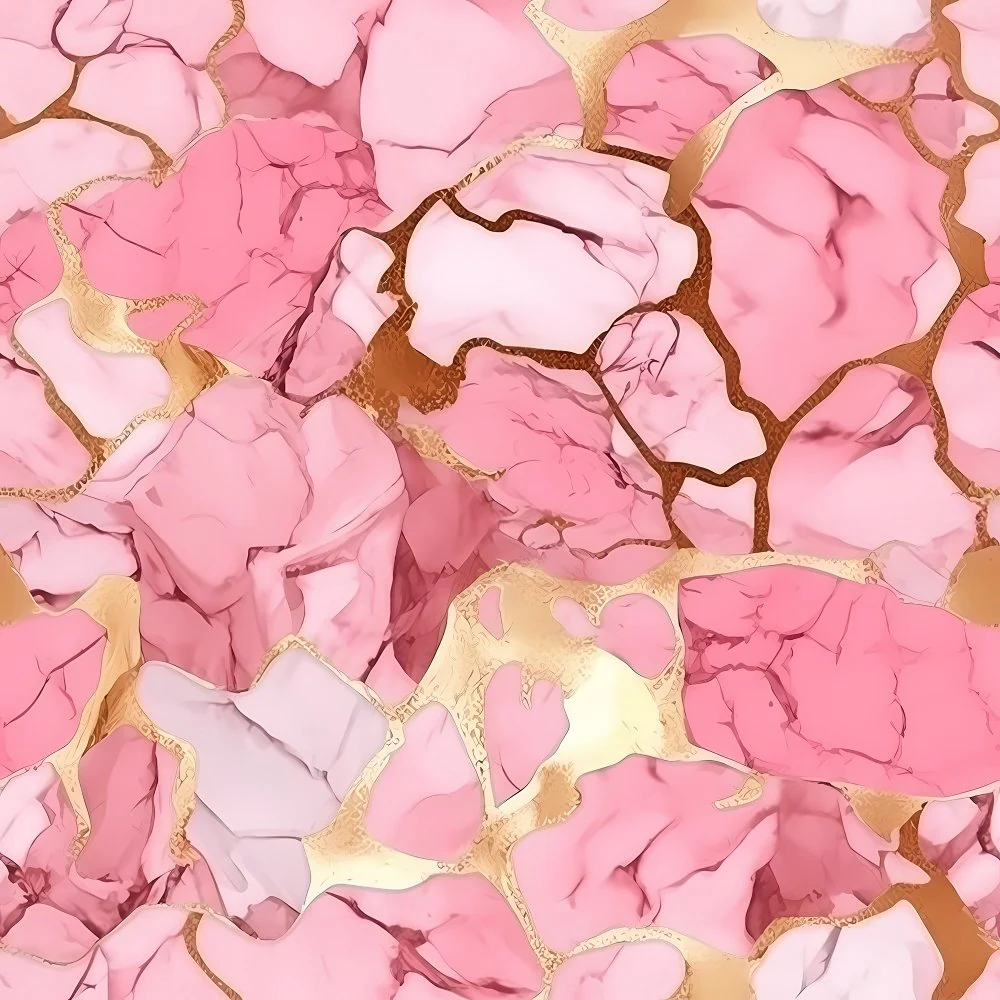 Elegant Marble Fabric - Bubble Gum