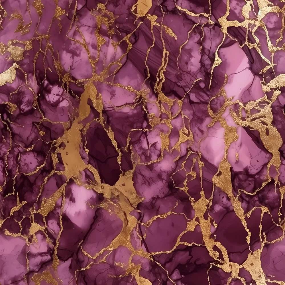 Elegant Marble Fabric - Plum