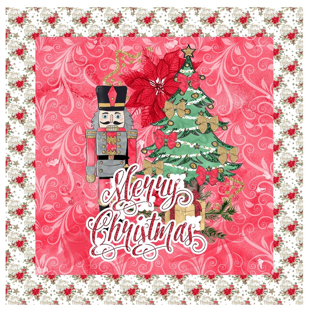 Elegant Nutcracker Pillow Panel - White - Image 3