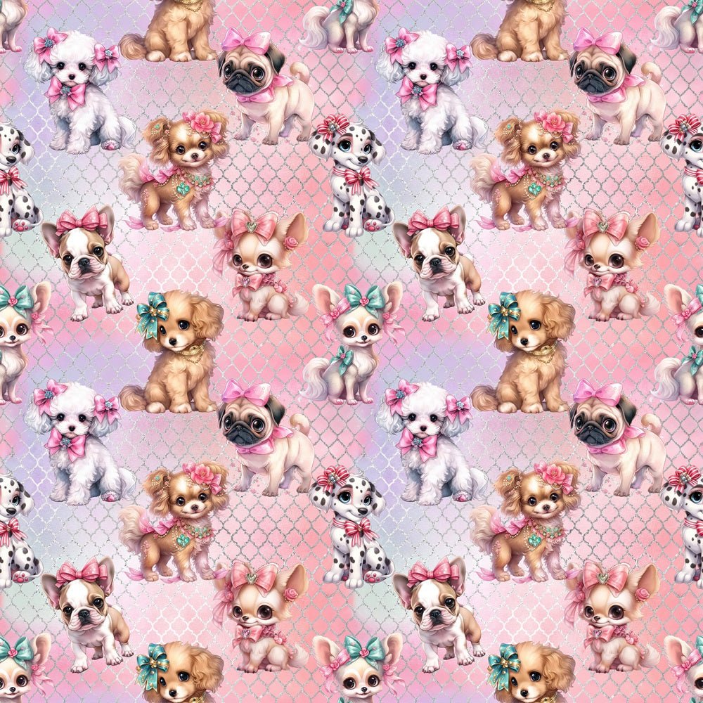Elegant Puppies Fabric