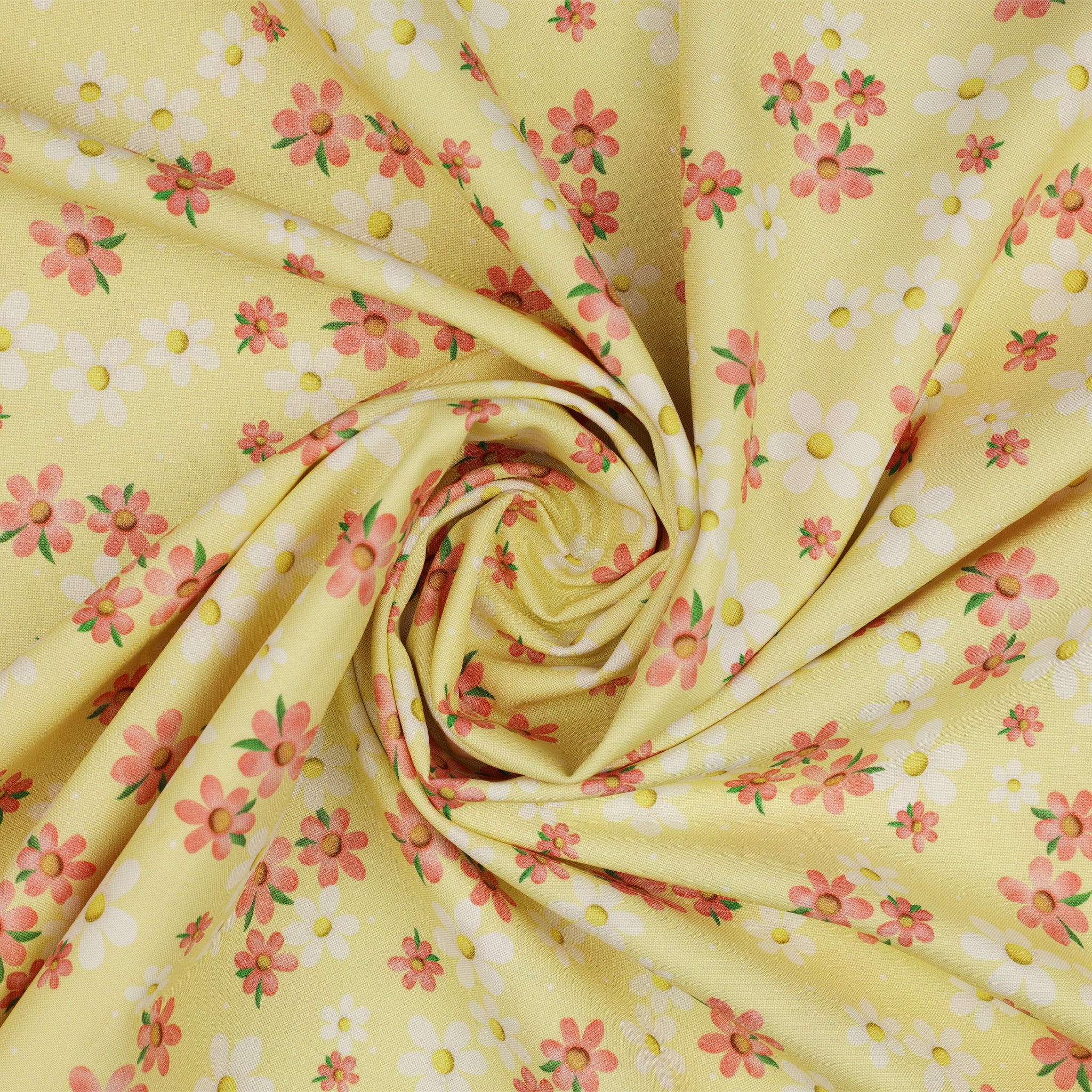 Enchanted Spring Fabric Collection - Blooming Daisies Yellow - Image 2