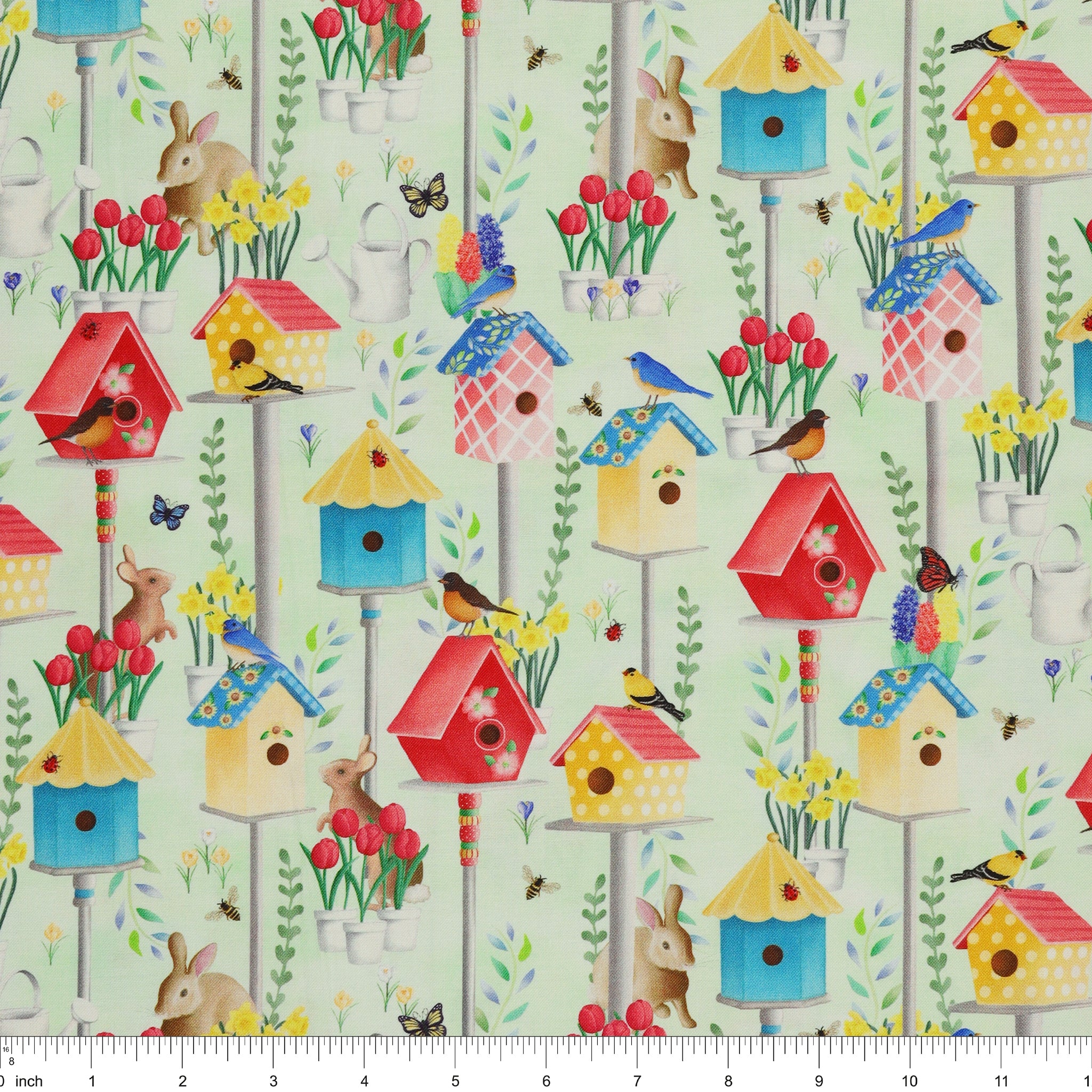 Enchanted Spring Fabric Collection - Enchanted Spring Scenic Green - Image 3