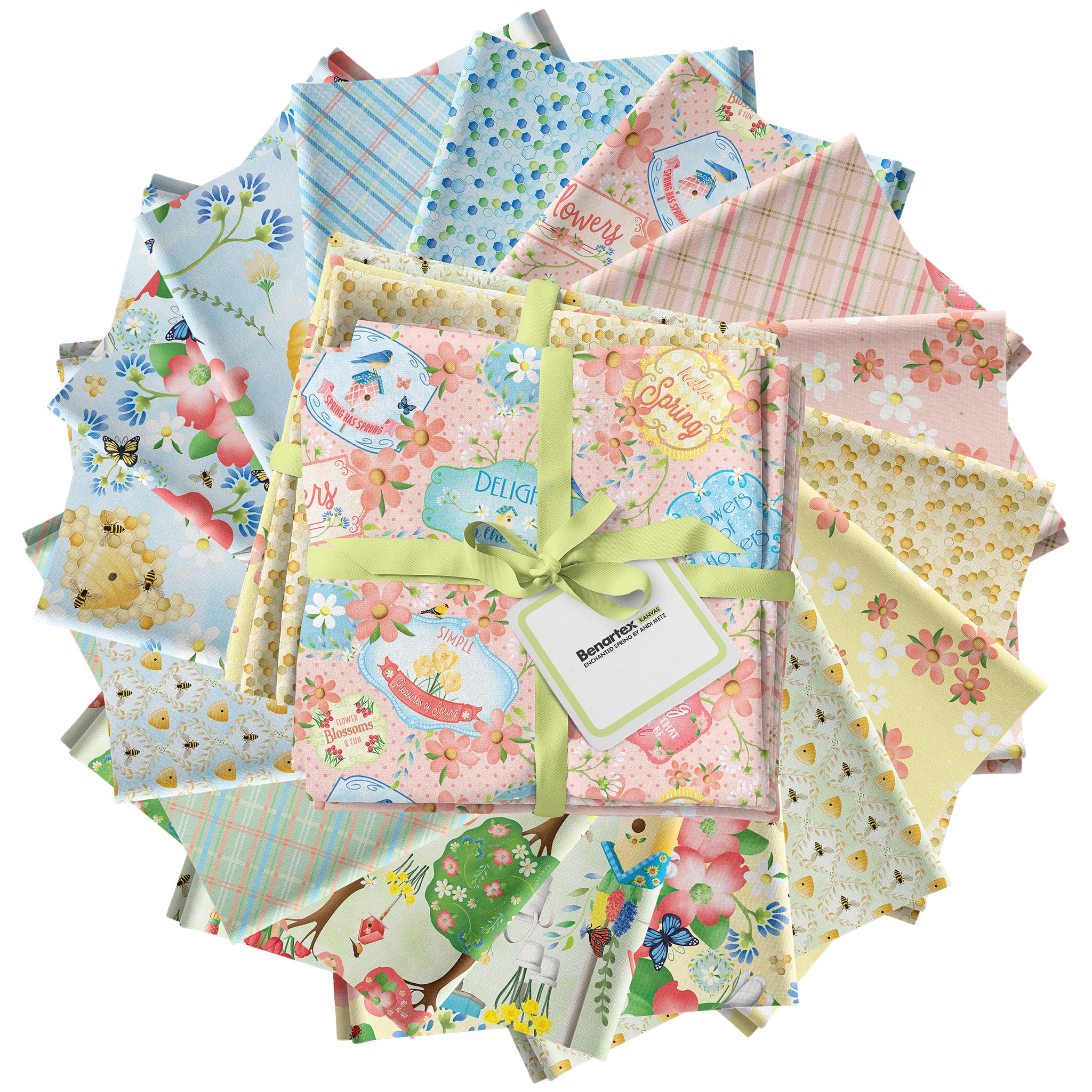 Enchanted Spring Fabric Collection - Enchanted Spring Stripe - Image 11