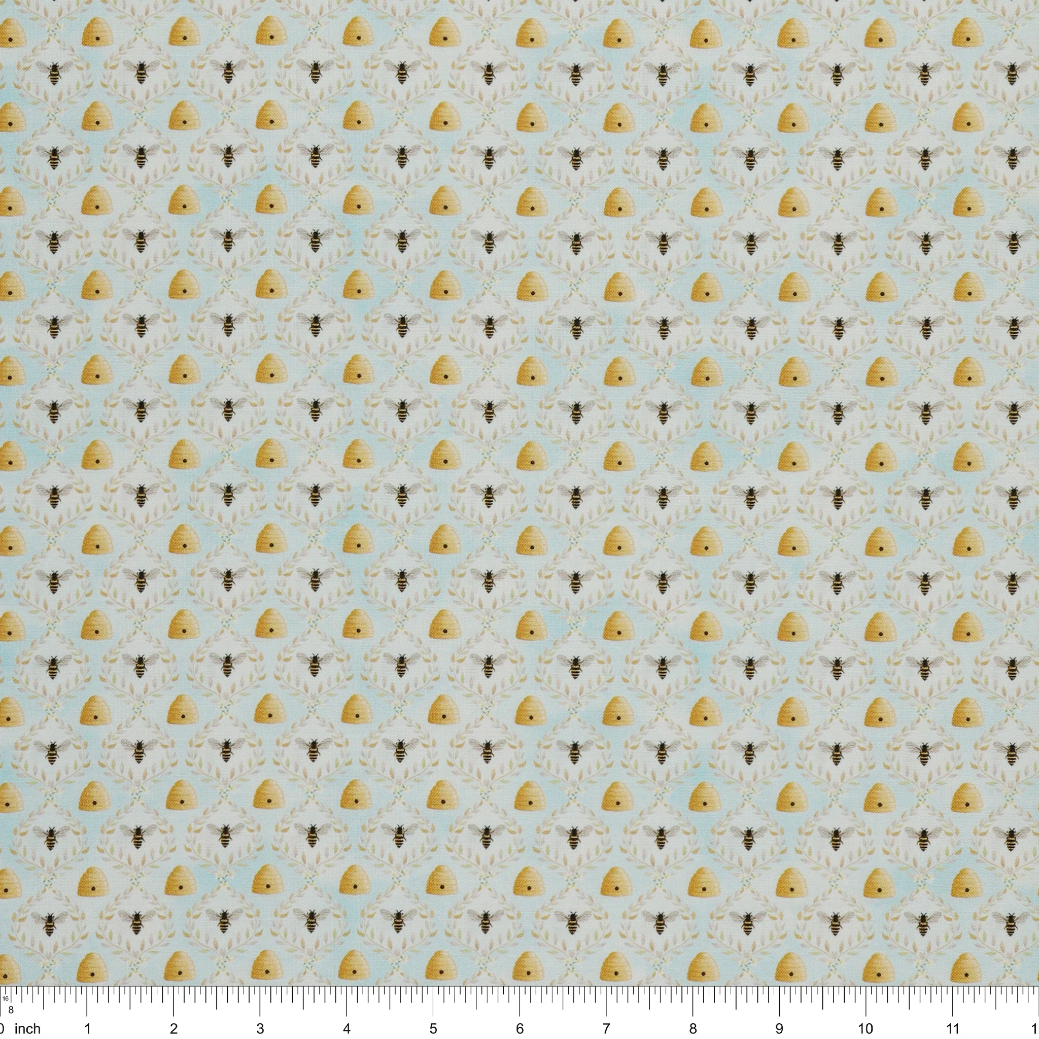 Enchanted Spring Fabric Collection - Sweet Bees Blue - Image 3
