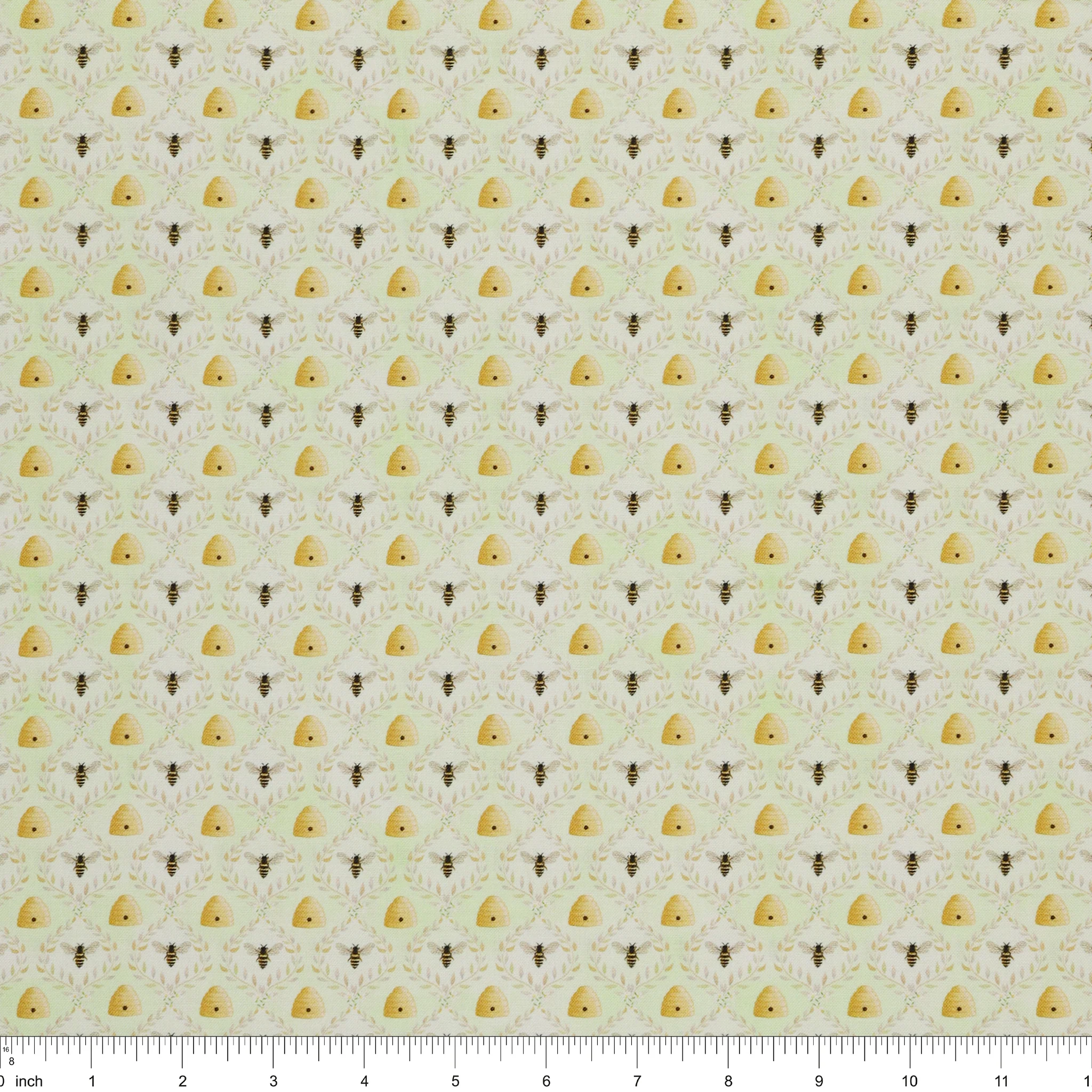 Enchanted Spring Fabric Collection - Sweet Bees Green - Image 3