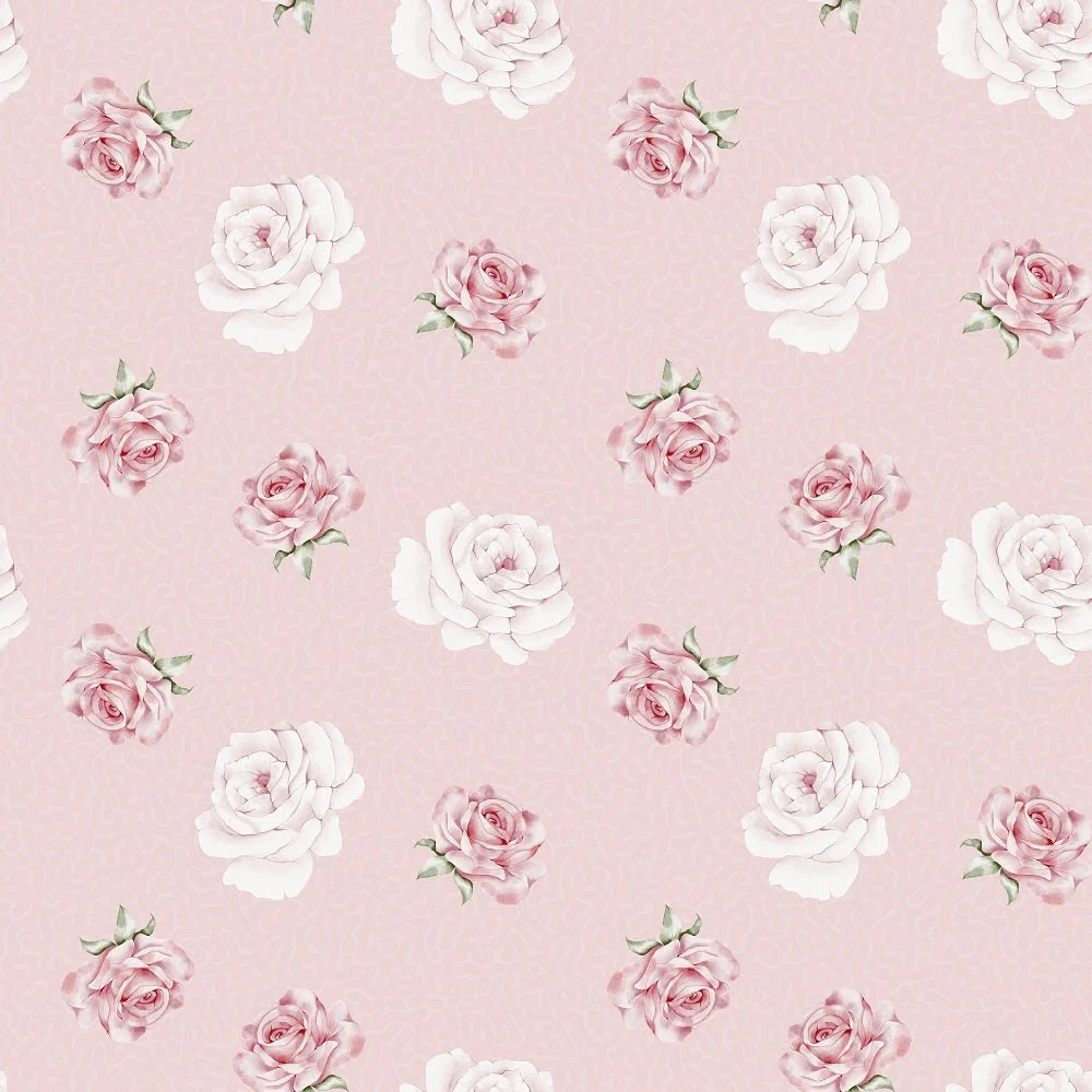 English Garden Roses Fabric - Pink