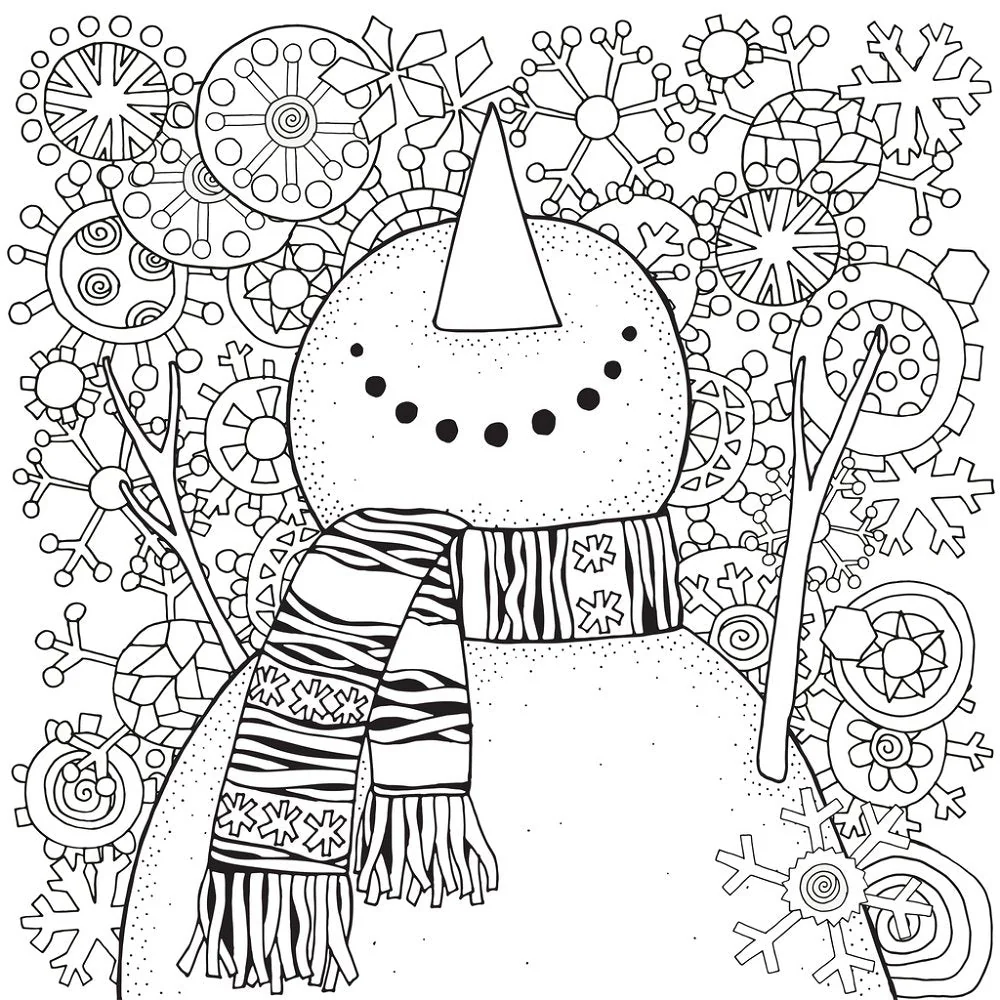 Enjoying The Snowflakes Fabric Panel