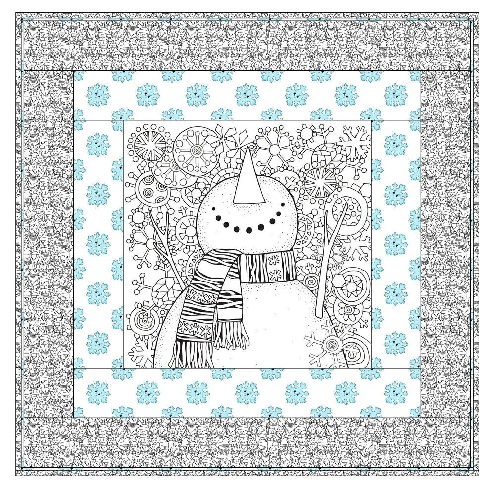 Enjoying the Snowflakes Wall Hanging 42" x 42" - Image 2