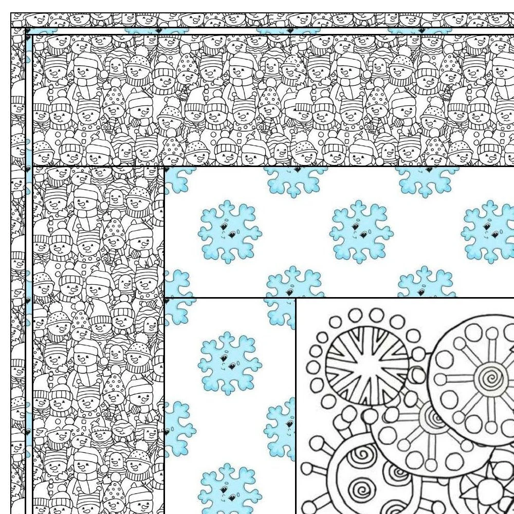 Enjoying the Snowflakes Wall Hanging 42" x 42" - Image 3