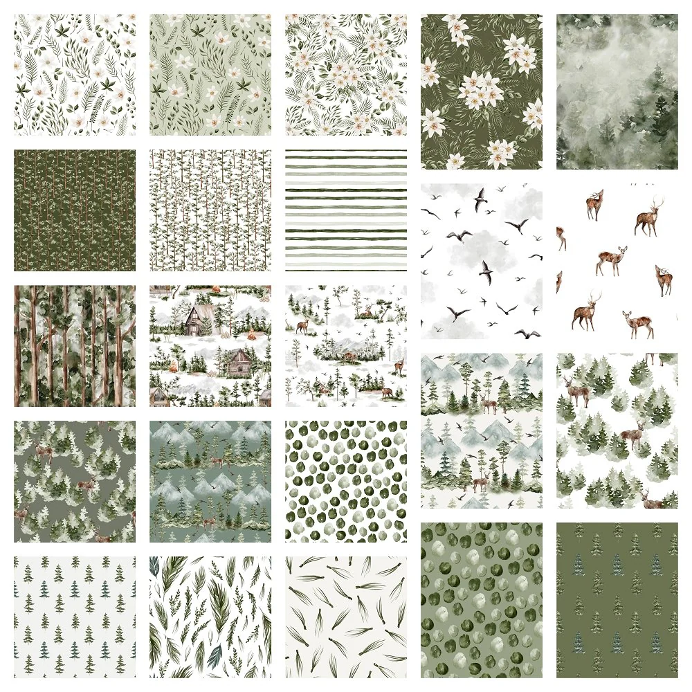 Evergreen Forest Fat Quarter Bundle - 23 Pieces