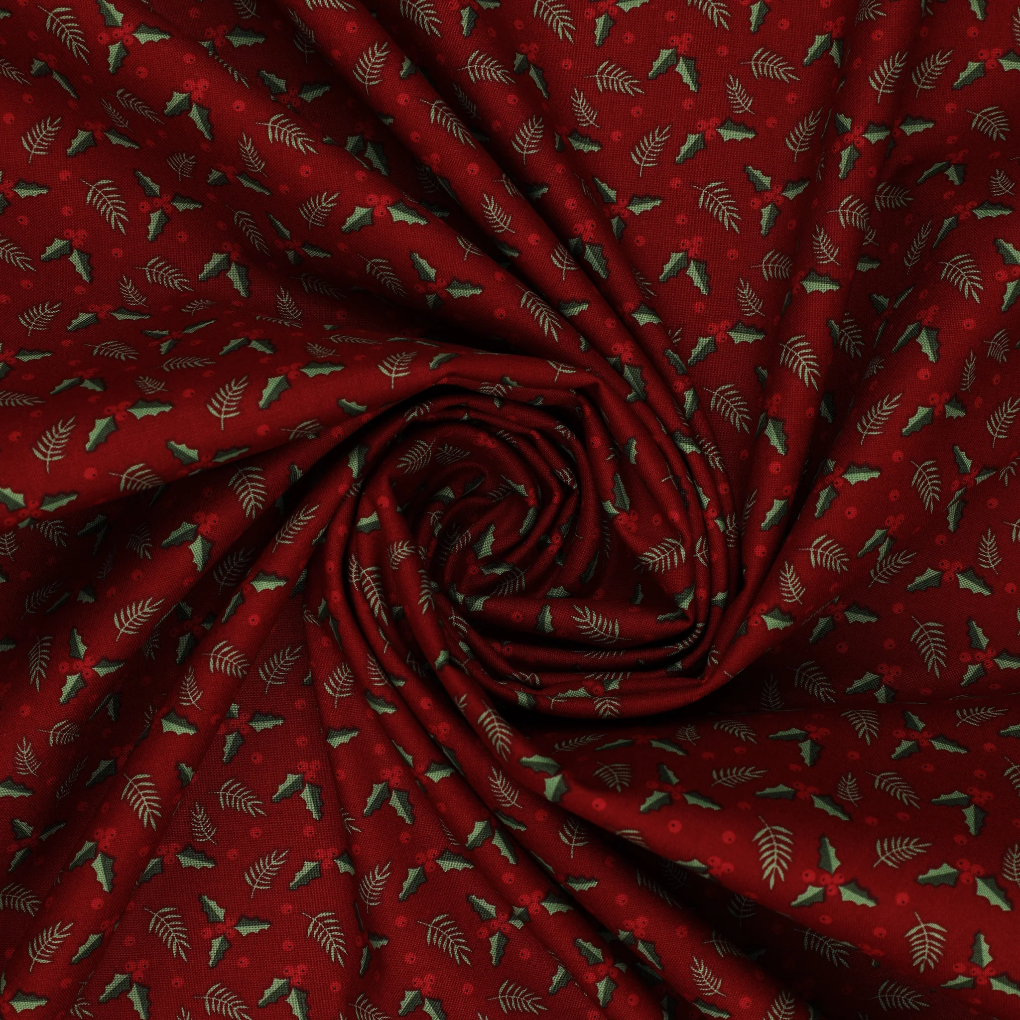 Evergreen Wishes Fabric Collection - Holly Berries Red - Image 2