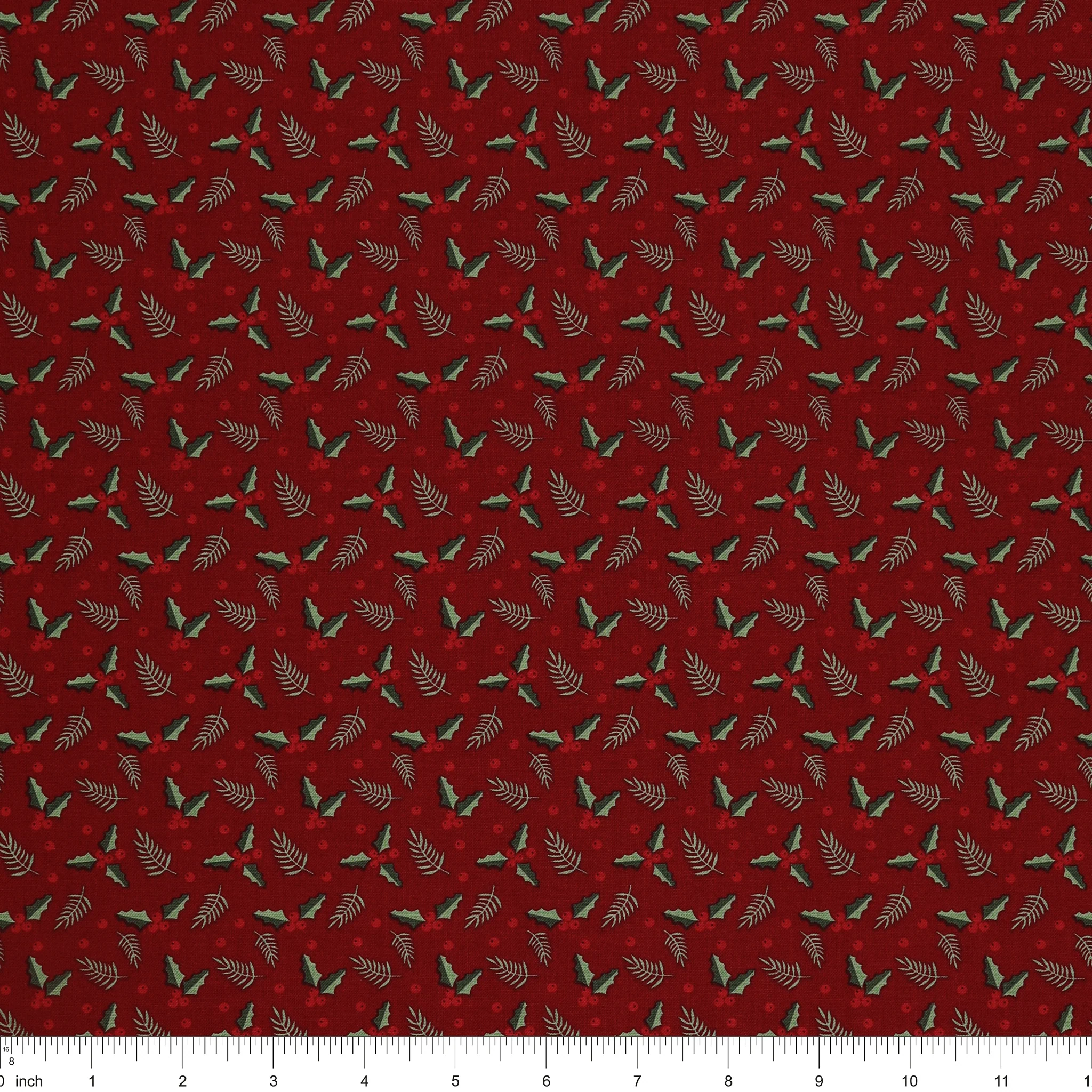 Evergreen Wishes Fabric Collection - Holly Berries Red - Image 3