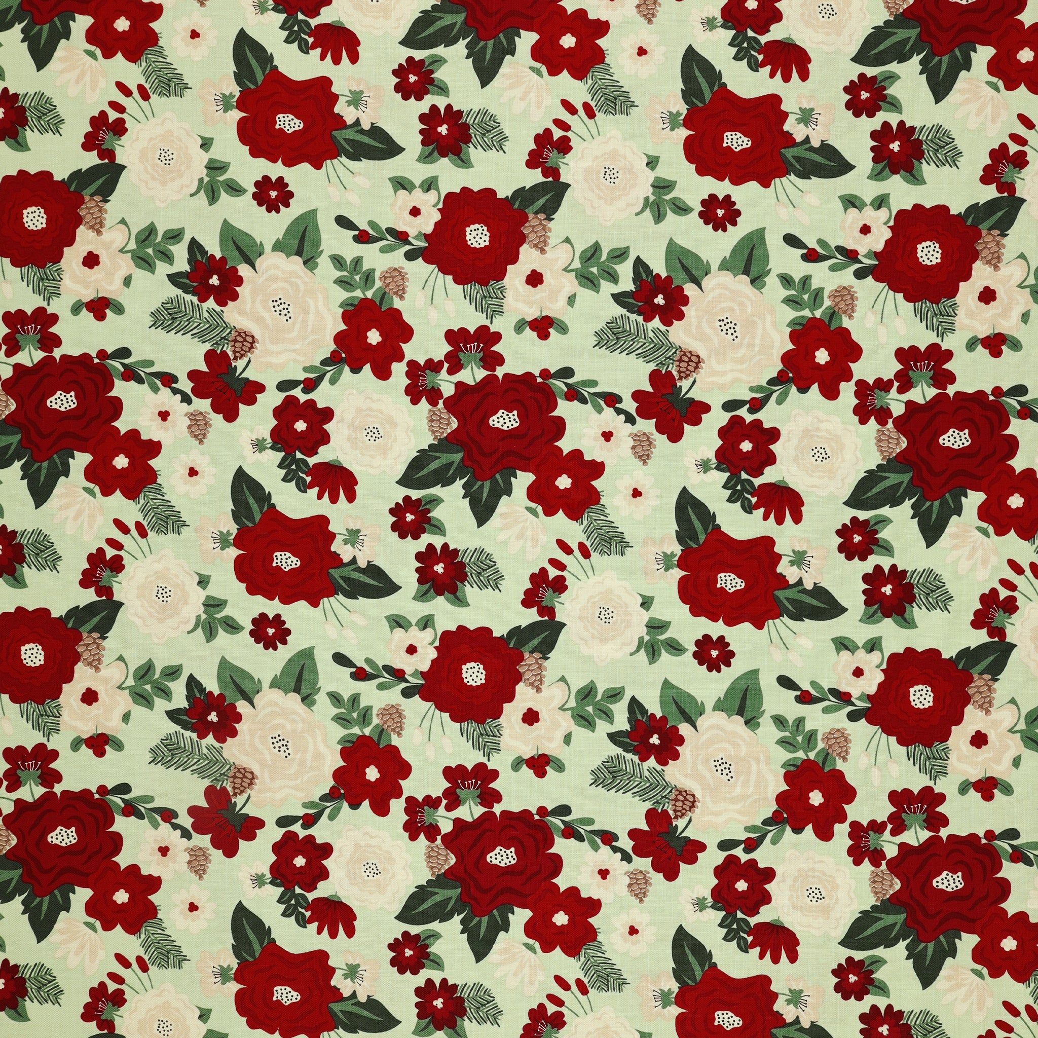 Evergreen Wishes Fabric Collection - Main Mint