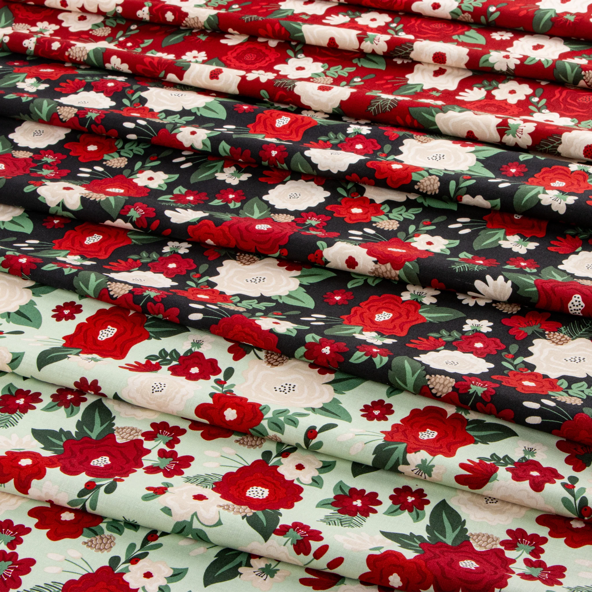 Evergreen Wishes Fabric Collection - Trees Mint - Image 6
