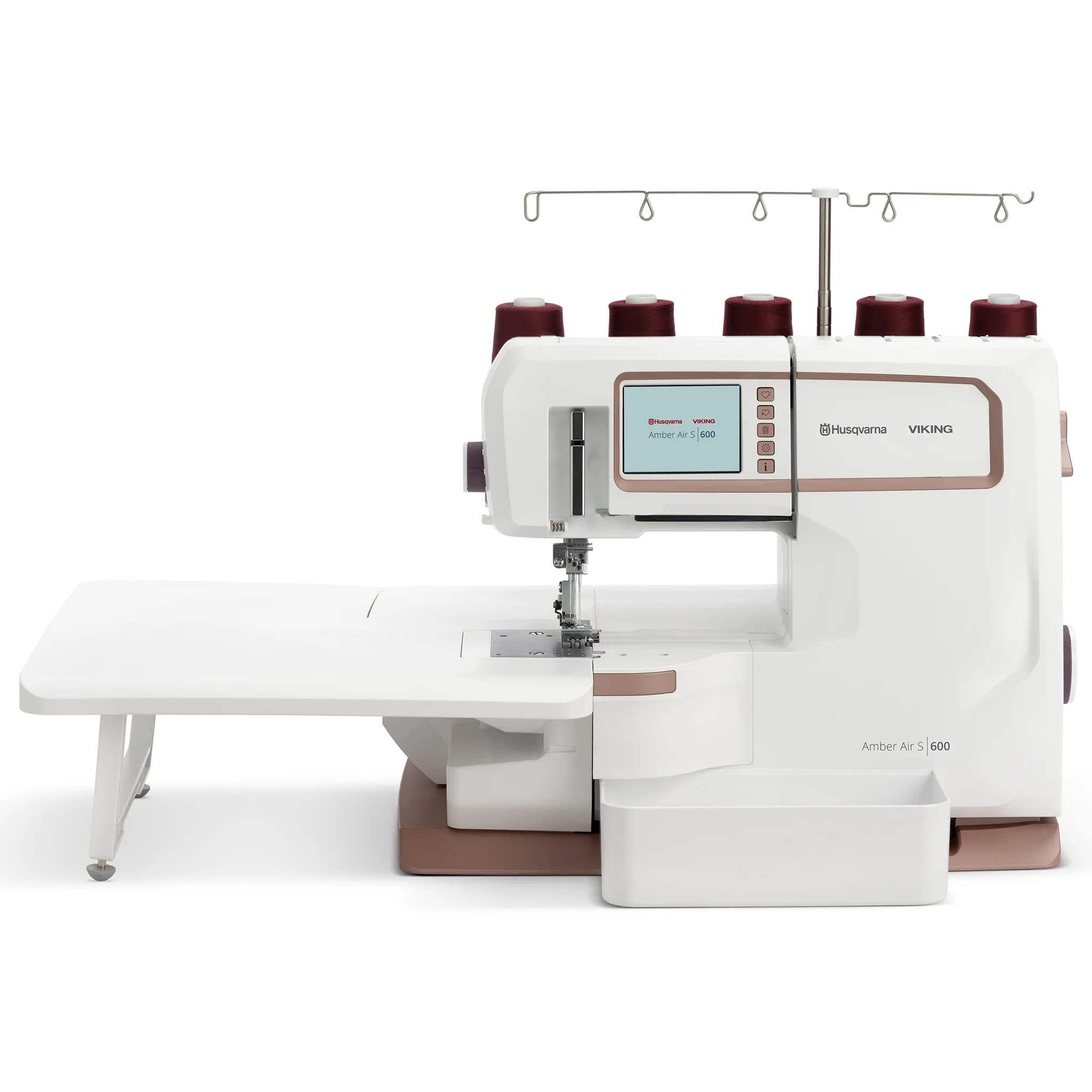Factory Serviced Husqvarna Viking Amber Air S600 Serger & Coverstitch Combo - Image 4