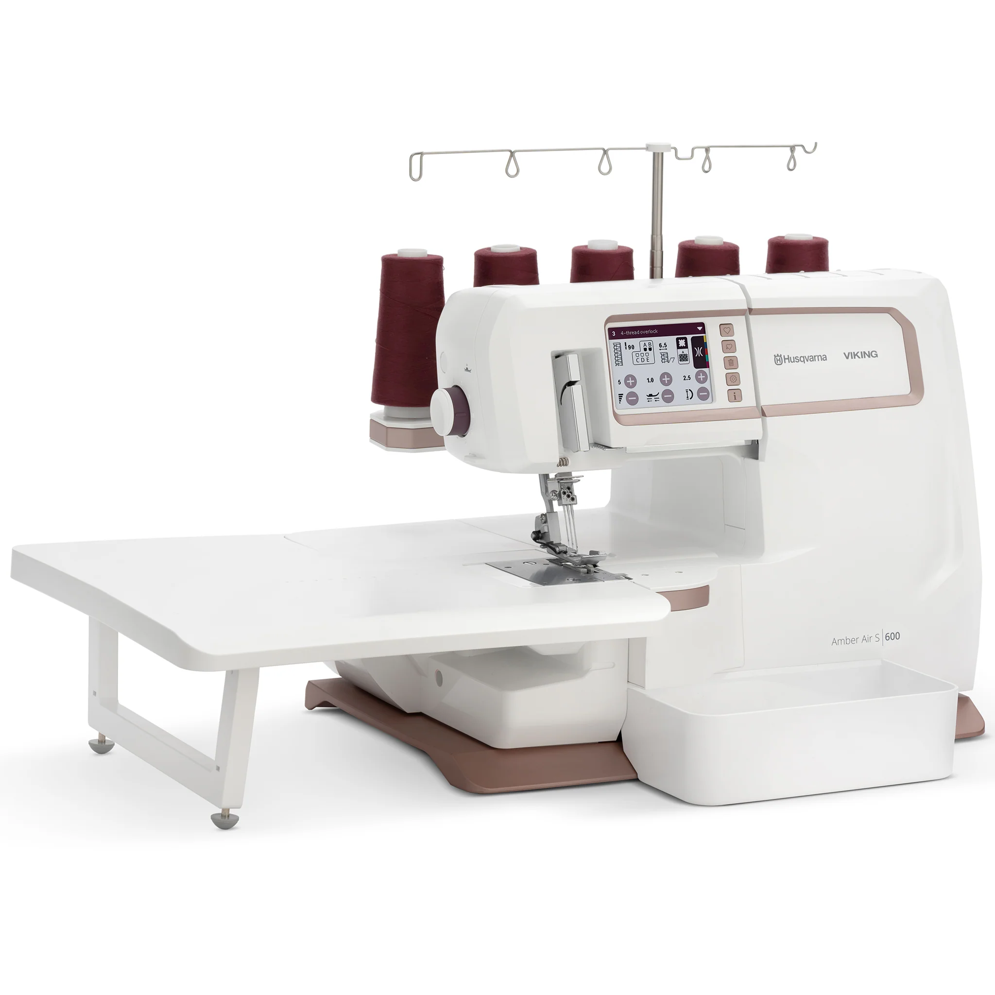 Factory Serviced Husqvarna Viking Amber Air S600 Serger & Coverstitch Combo - Image 5