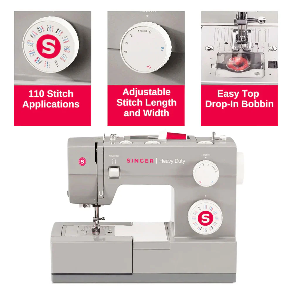 Factory Serviced Singer Heavy Duty 4423 Mechanical Sewing Machine - Image 10