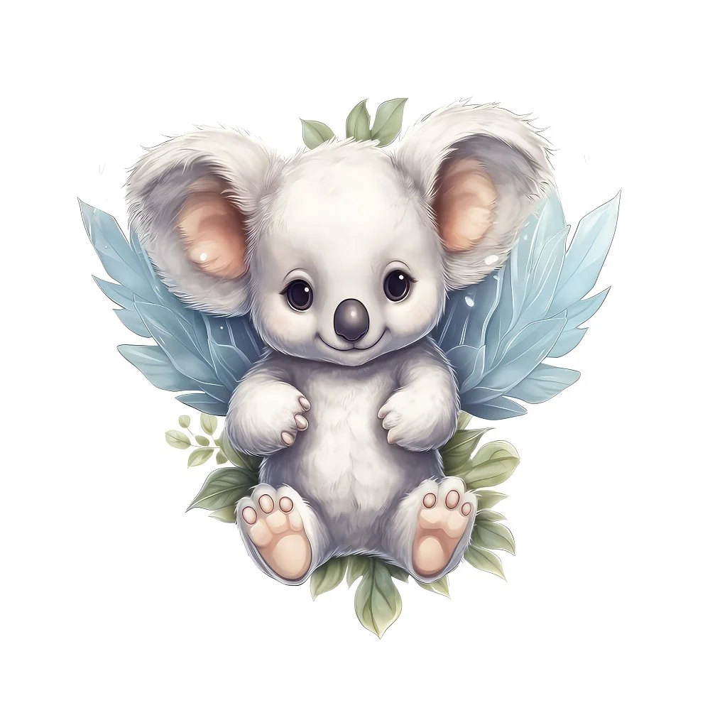 Fairy Animals Koala Fabric Panel