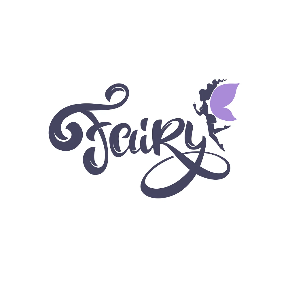 Fairy Font Fabric Panel - White