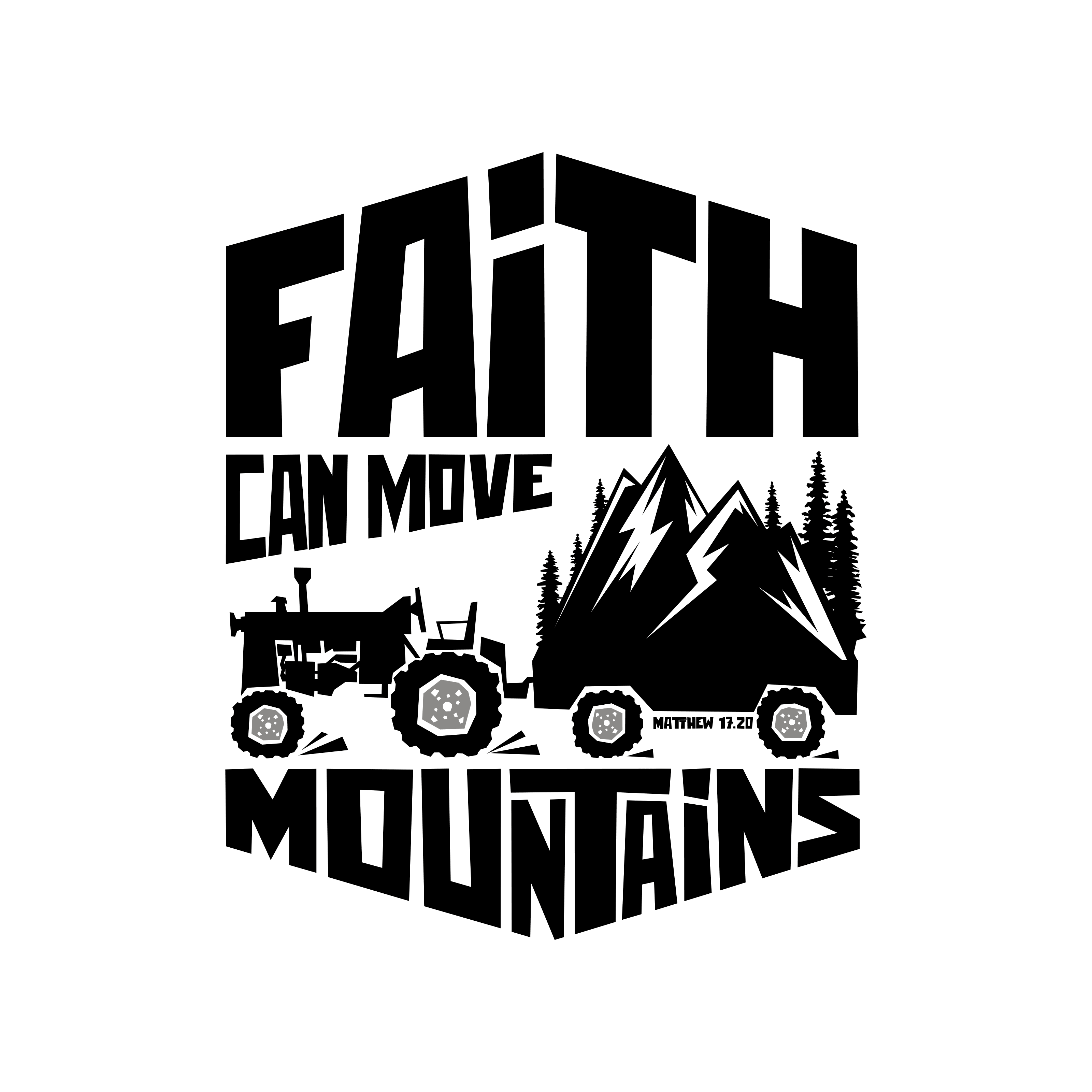 Faith Can Move Mountains Fabric Panel
