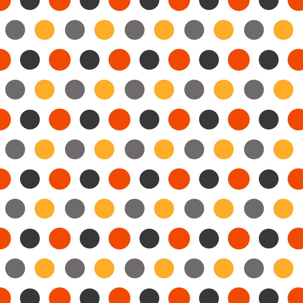 Fall Color Polka Dot Fabric - White