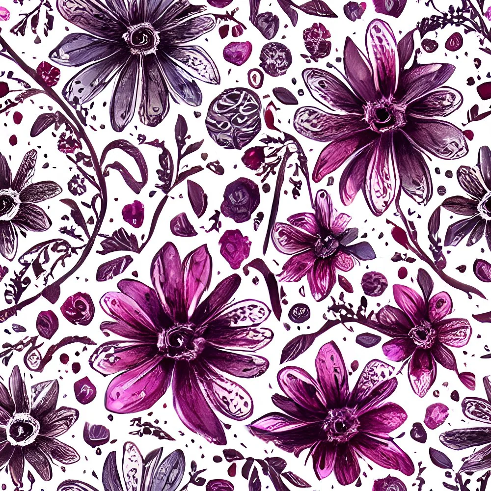 Fantasy Gothic Floral #2 Fabric