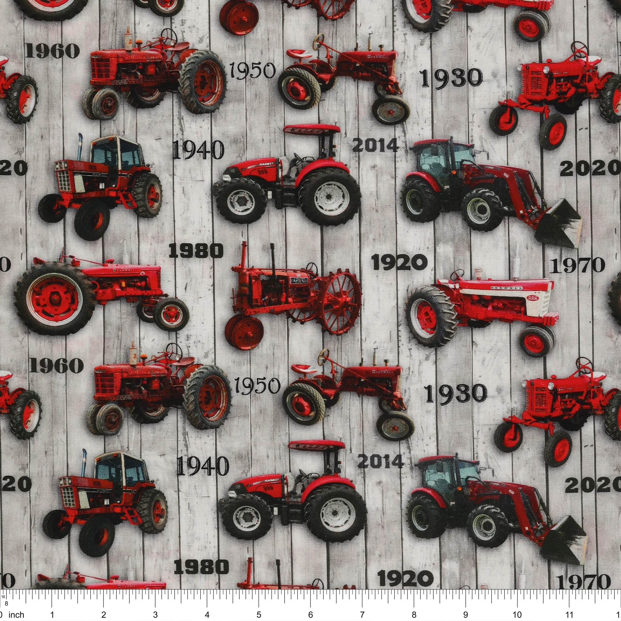 Farmall History Whitewash Fabric - Image 3