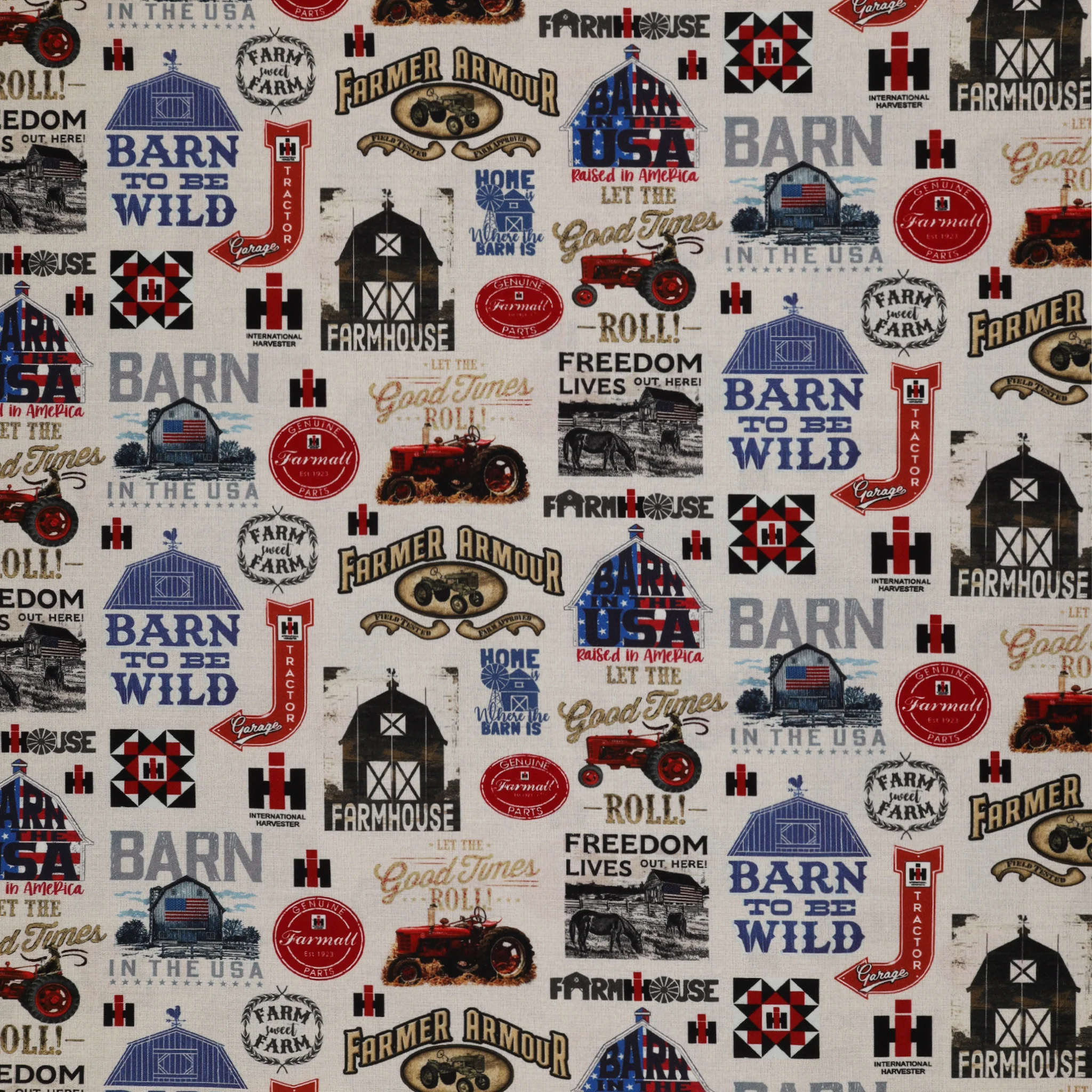 Farmall Signs Fabric