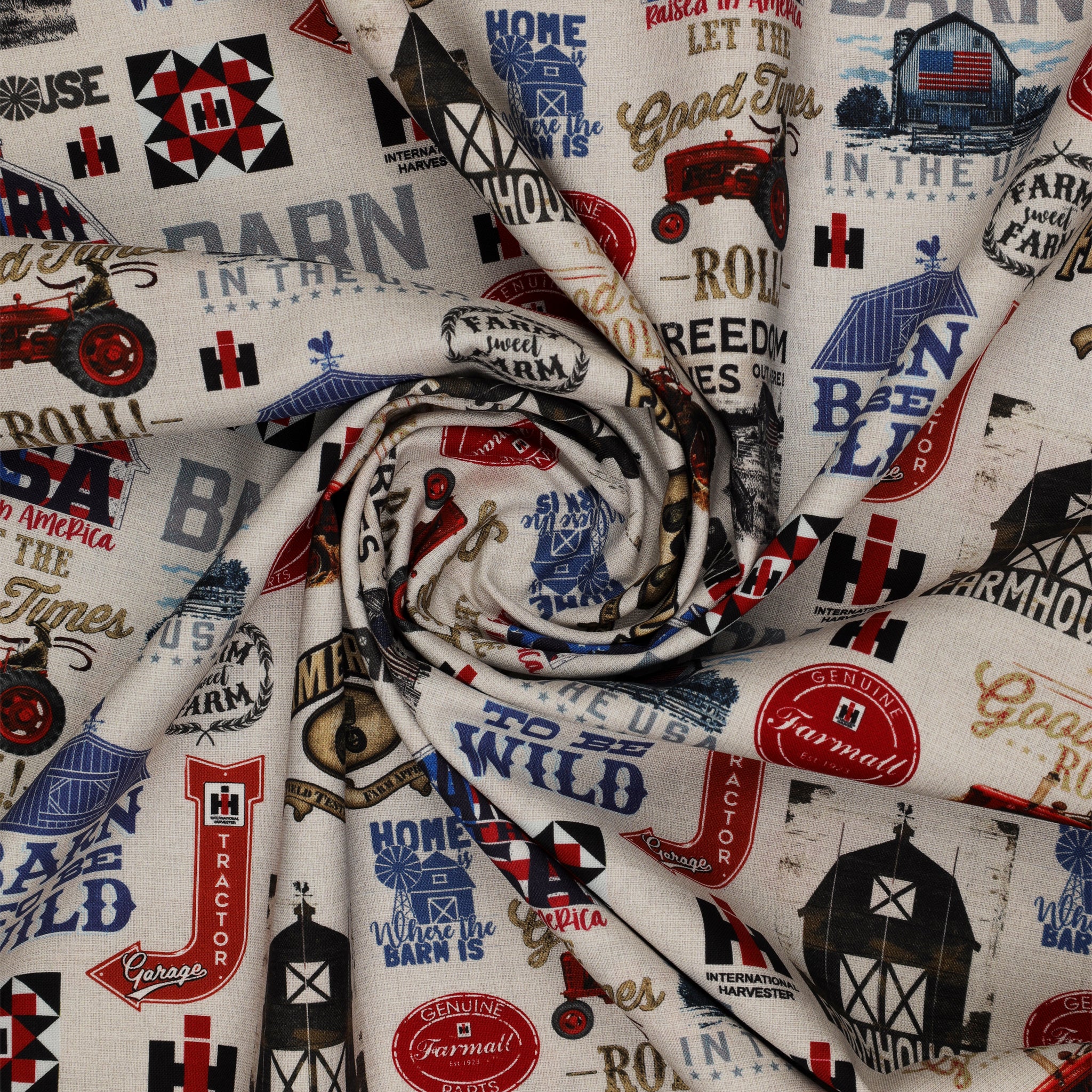 Farmall Signs Fabric - Image 2