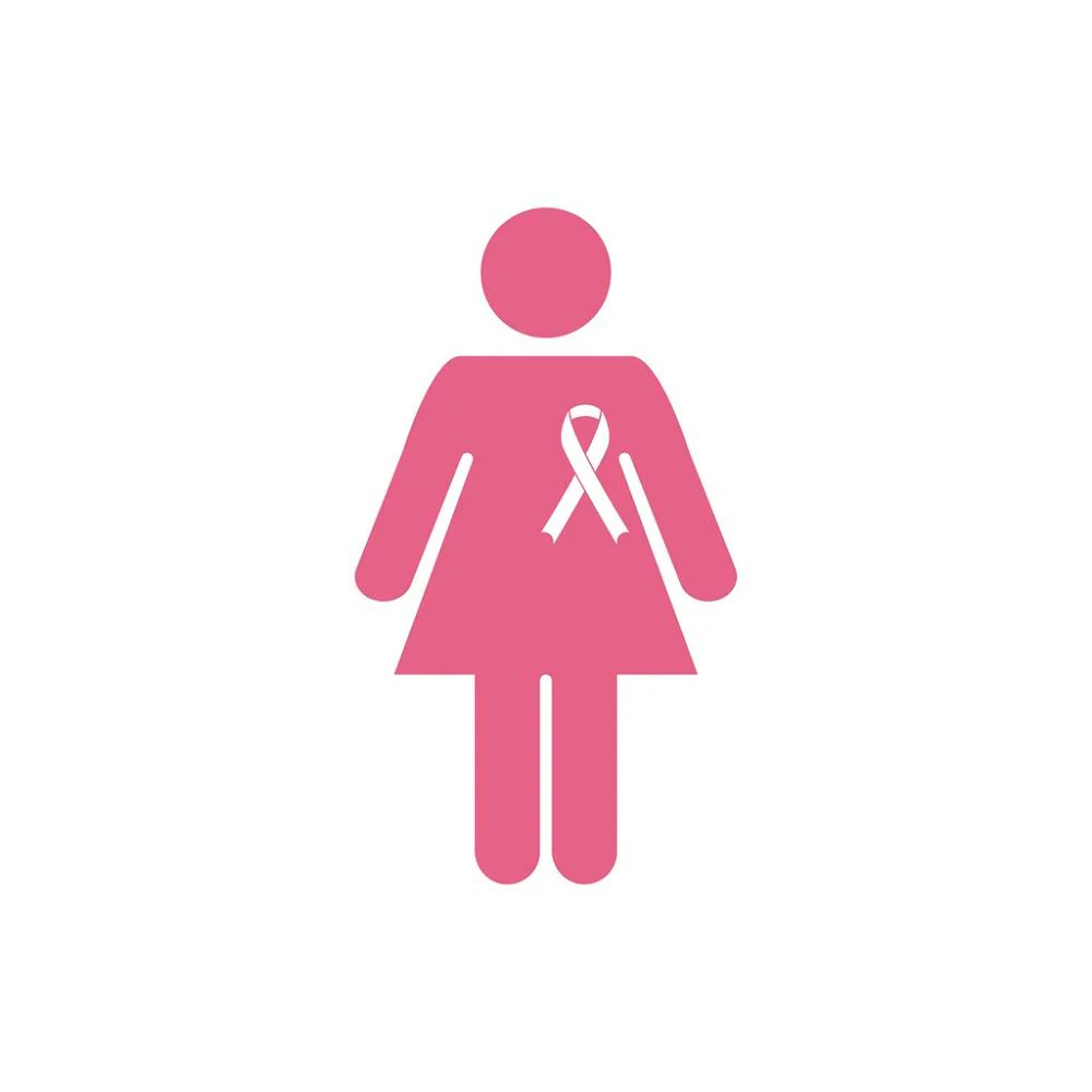 Female Character Cancer Awareness Fabric Panel
