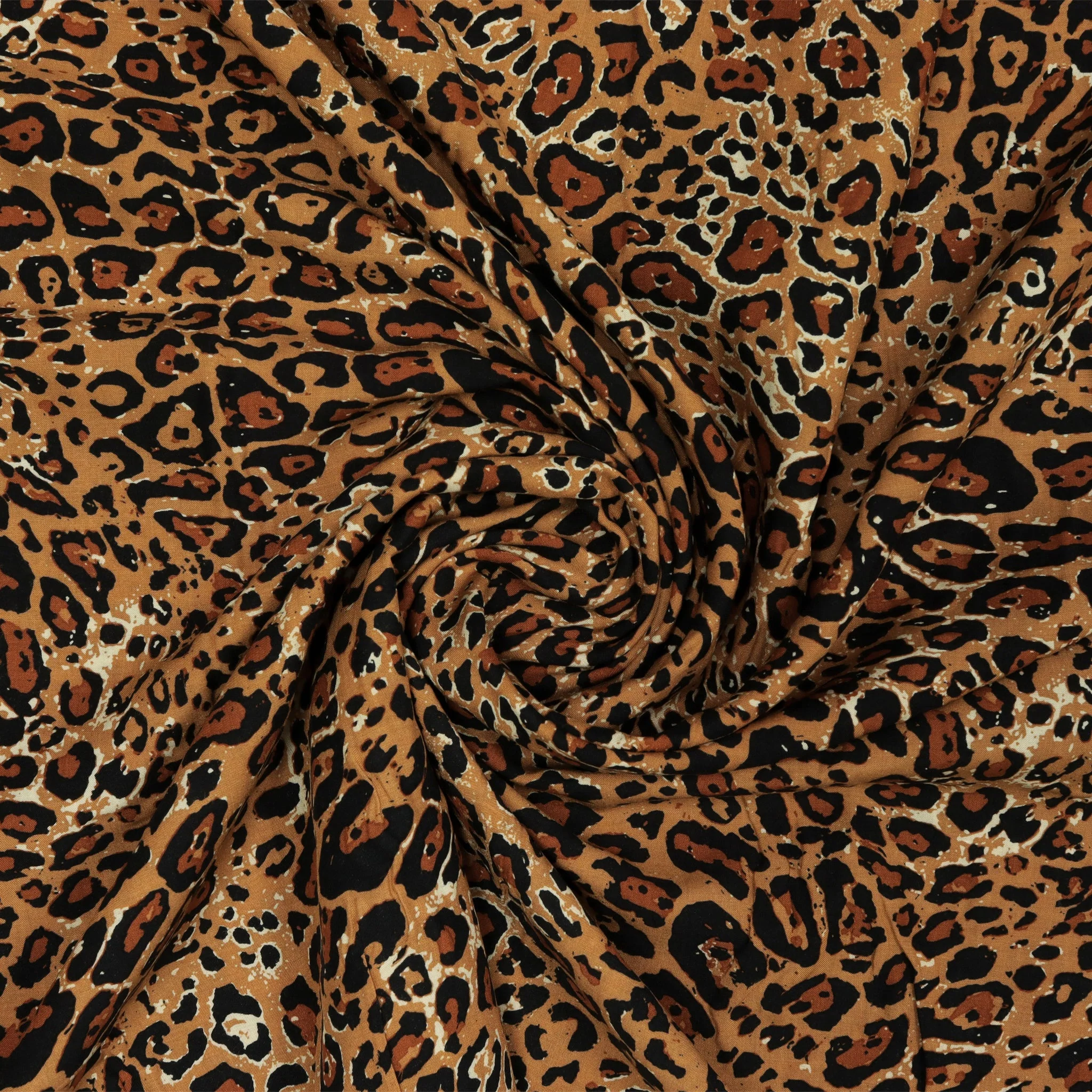 Feral Essence Tan Fabric in Rayon - Image 6