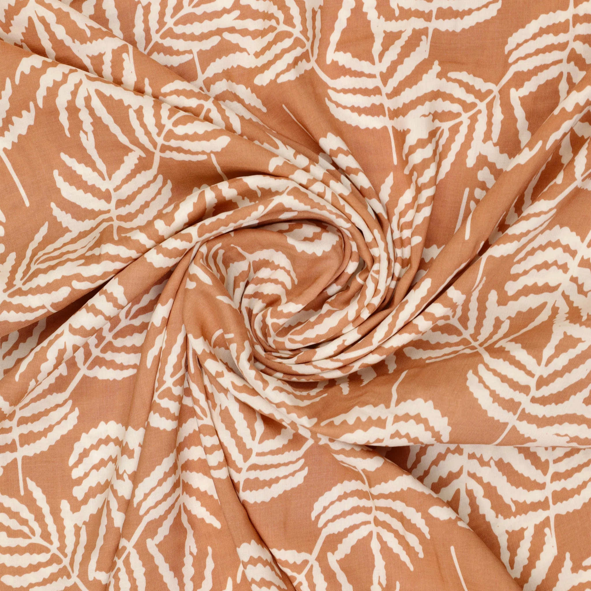 Ferngully Cinnamon Fabric in Rayon - Image 3
